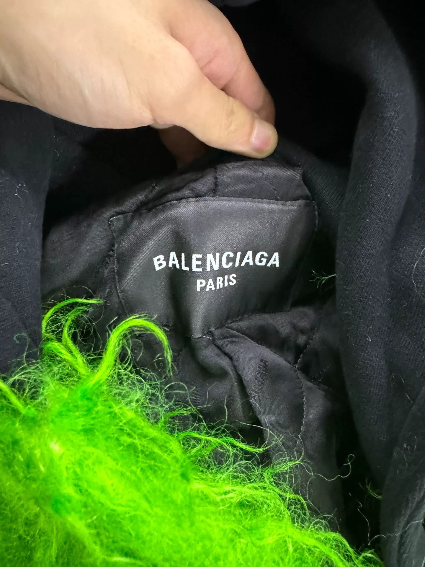 Balenciaga Balenciaga 90s Runway Green Fur Coat Size L / US 10 / IT 46 - 3 Thumbnail