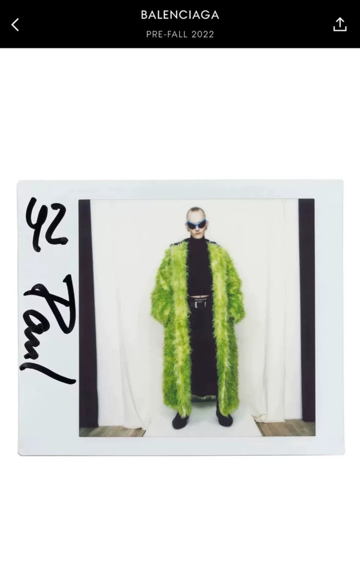 Balenciaga Balenciaga 90s Runway Green Fur Coat Size L / US 10 / IT 46 - 9 Thumbnail