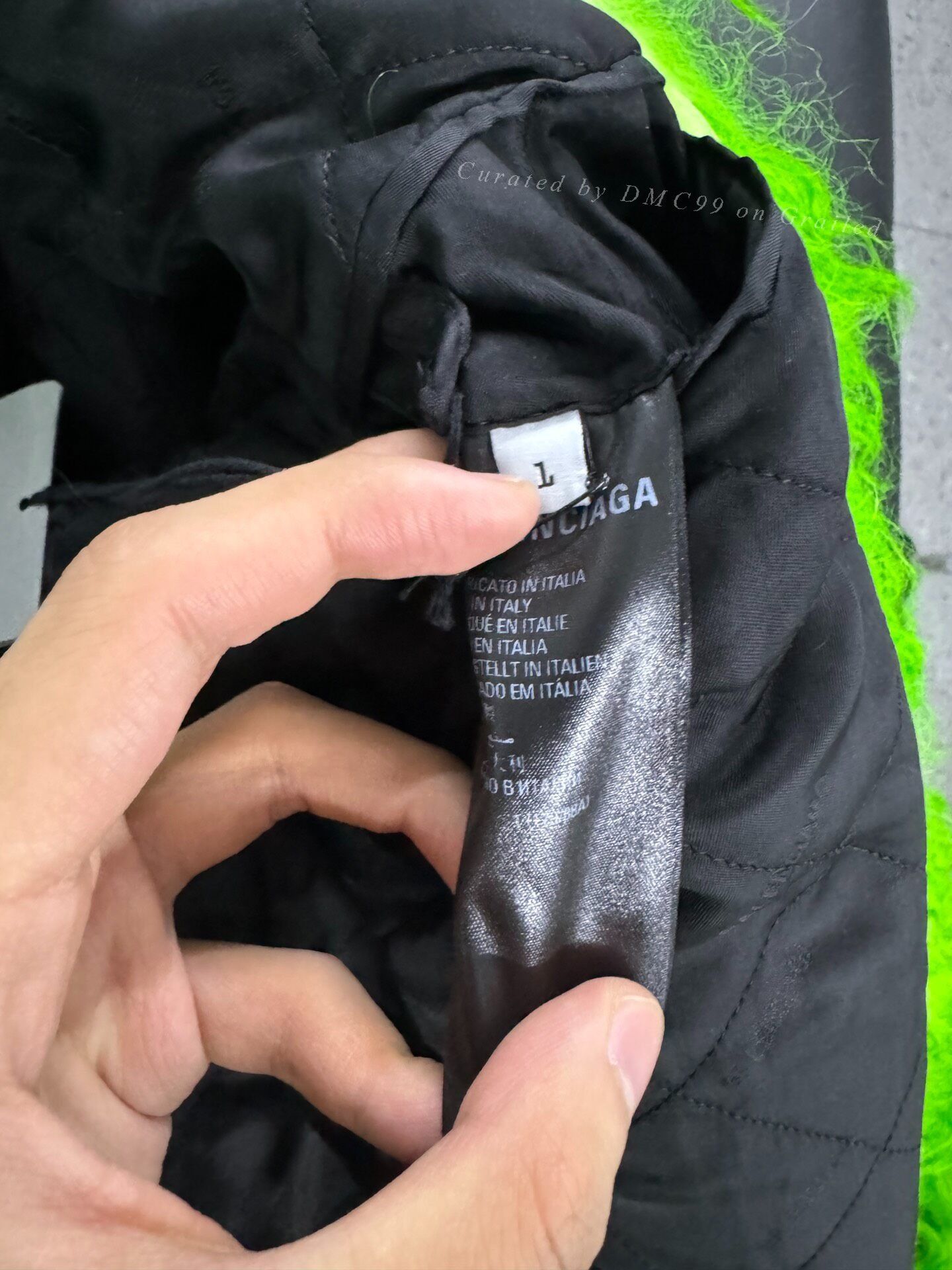 Balenciaga Balenciaga 90s Runway Green Fur Coat Size L / US 10 / IT 46 - 5 Thumbnail