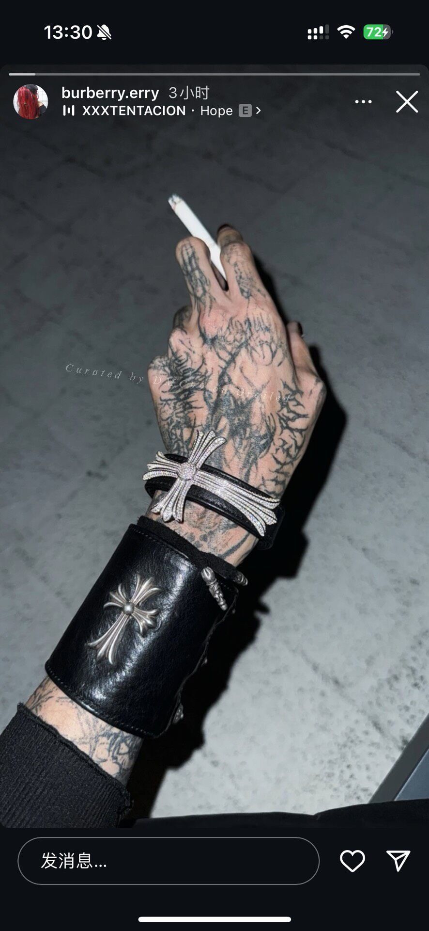Chrome Hearts Chrome Hearts Strap Cross Wristband Size ONE SIZE - 7 Thumbnail