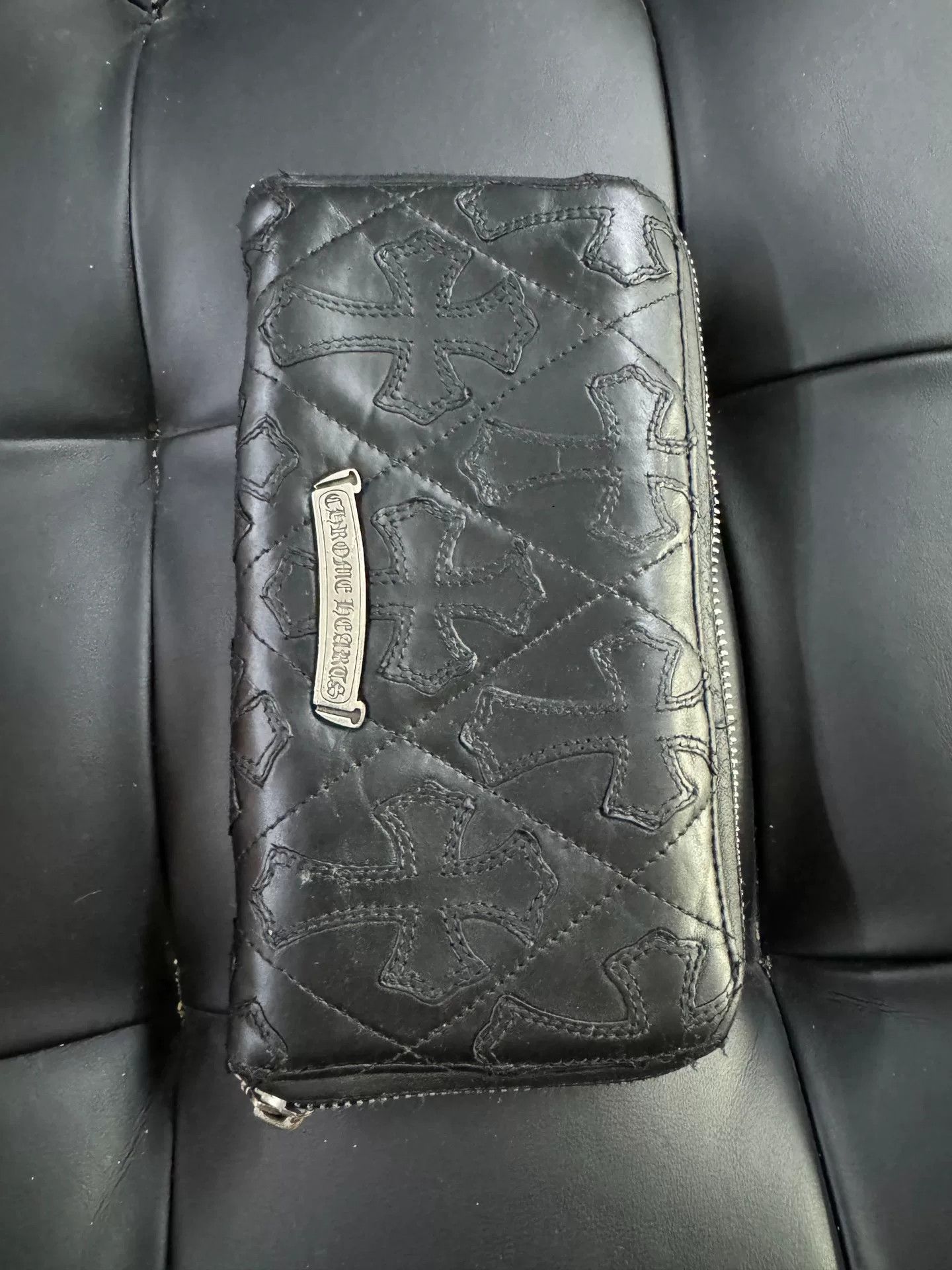 Chrome Hearts Chrome Hearts Cross Leather Black Wallet Size ONE SIZE - 2 Thumbnail