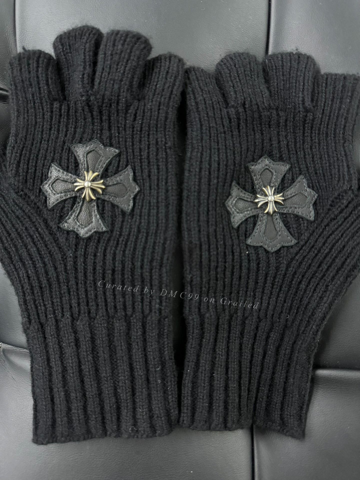 Chrome Hearts Chrome Hearts Half-Finger Cross Gloves Size ONE SIZE - 3 Thumbnail