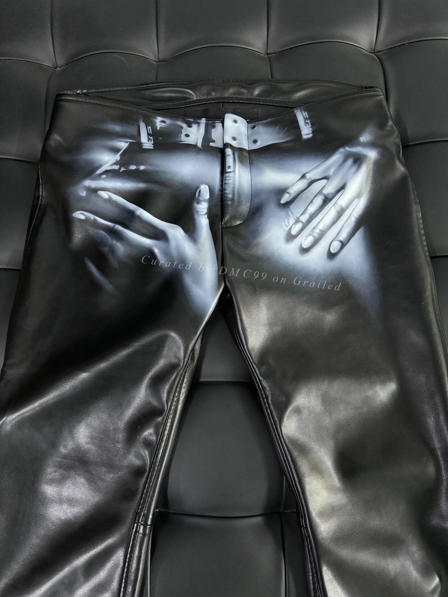 Mowalola Mowalola Painted Leather Pants Size US 30 / EU 46 - 2 Thumbnail
