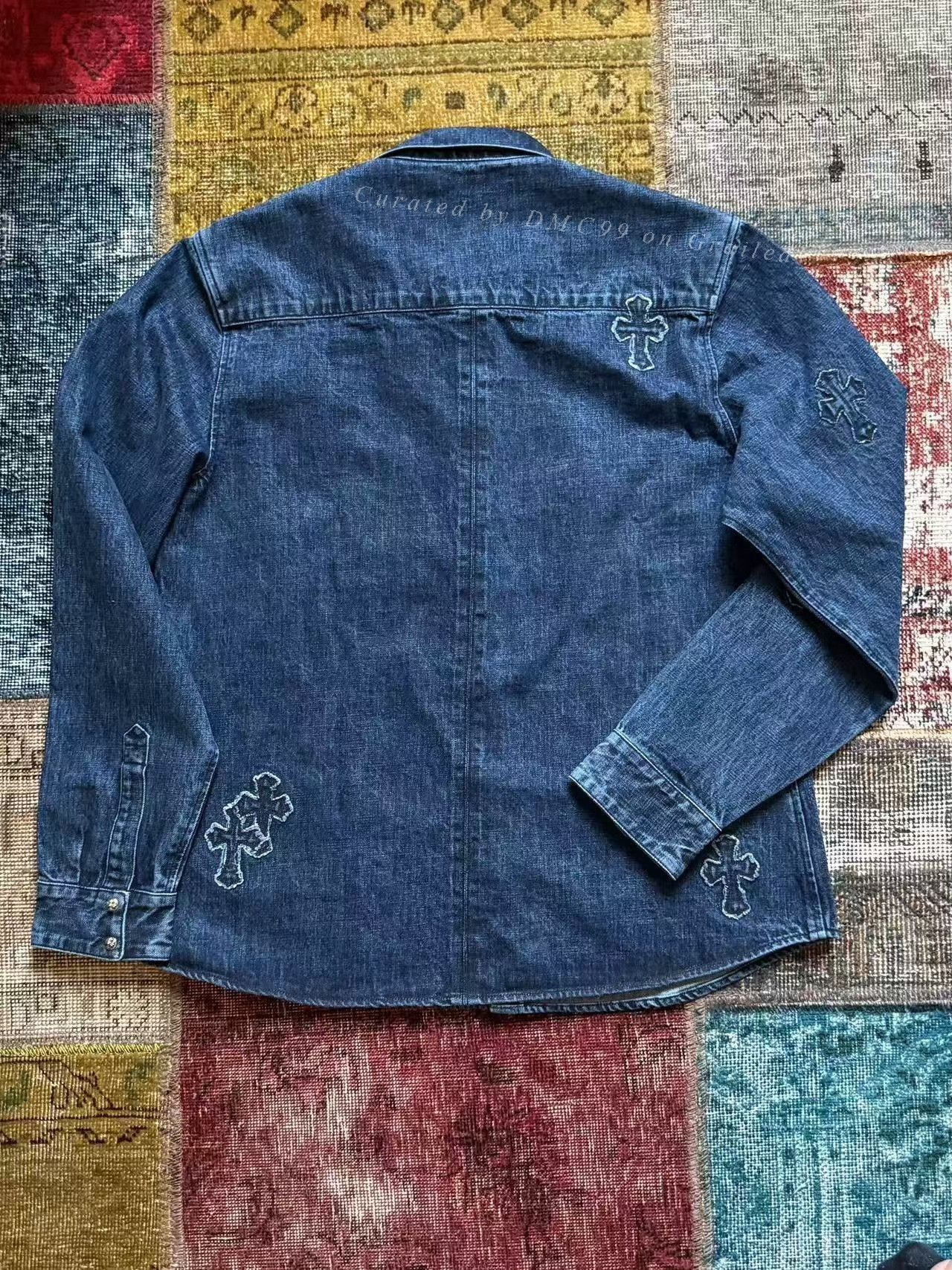 Chrome Hearts Chrome Hearts Cross Patch Denim Shirt Size US XXL / EU 58 / 5 - 3 Thumbnail