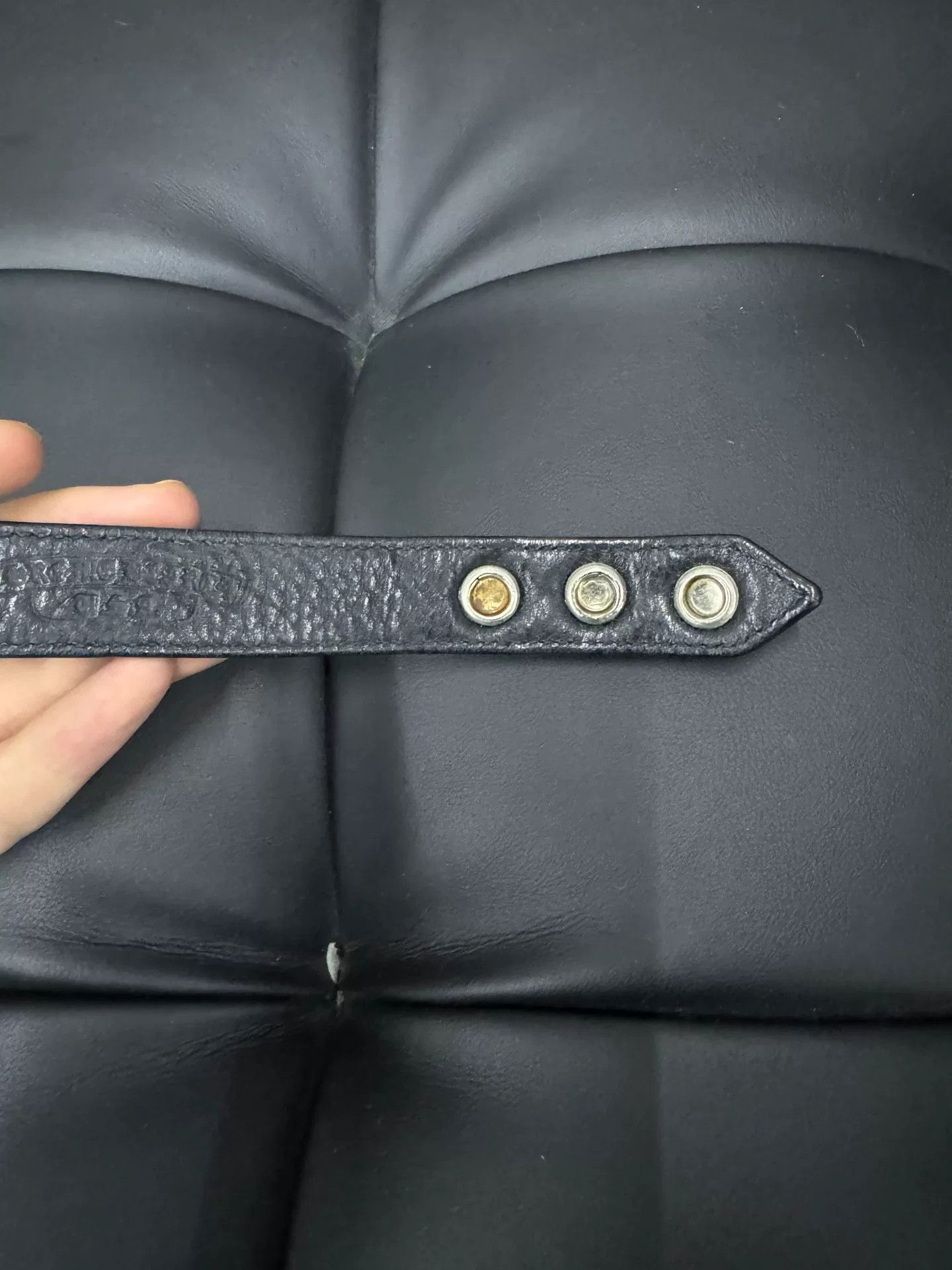Chrome Hearts Chrome Hearts Rolling Stones Leather Bracelet Size ONE SIZE - 5 Thumbnail