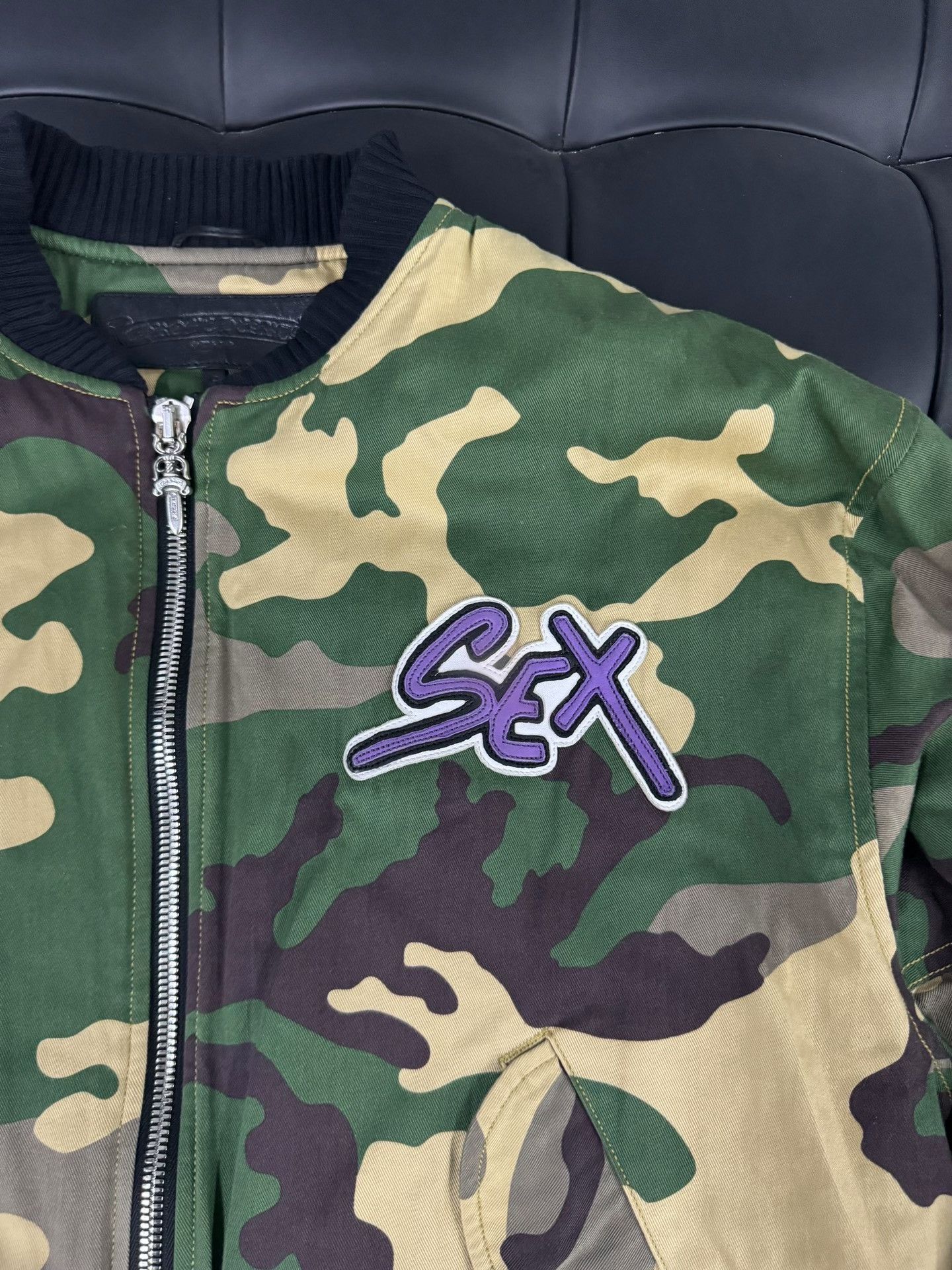 Chrome Hearts Chrome Hearts 'Sex Record' Camo Flight Jacket Size US S / EU 44-46 / 1 - 2 Thumbnail