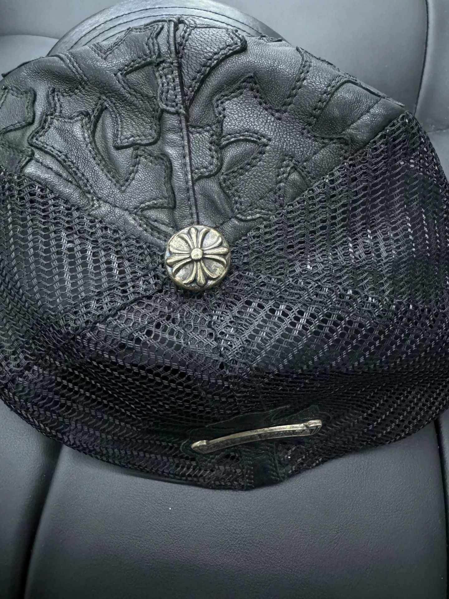 Chrome Hearts Chrome Hearts Full Leather Cross Baseball Cap Size ONE SIZE - 2 Thumbnail