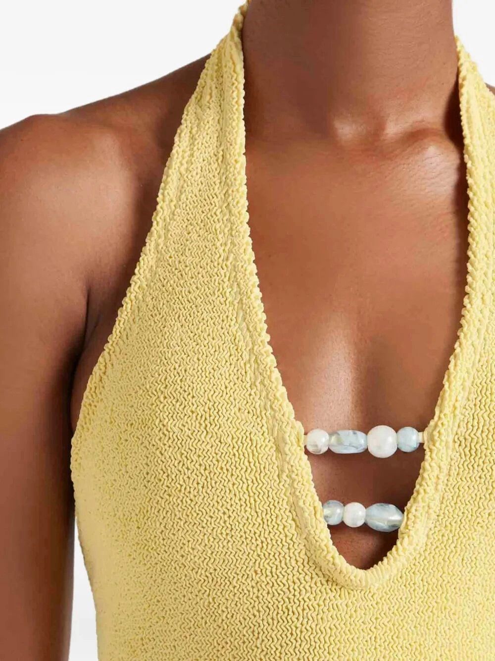 Hunza G `Adriana` Beaded Swimwear Size M / US 6-8 / IT 42-44 - 3 Thumbnail