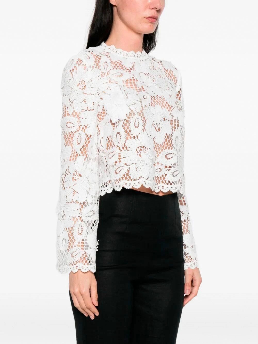 Self-Portrait Crochet Lace Top Size S / US 4 / IT 40 - 5 Thumbnail