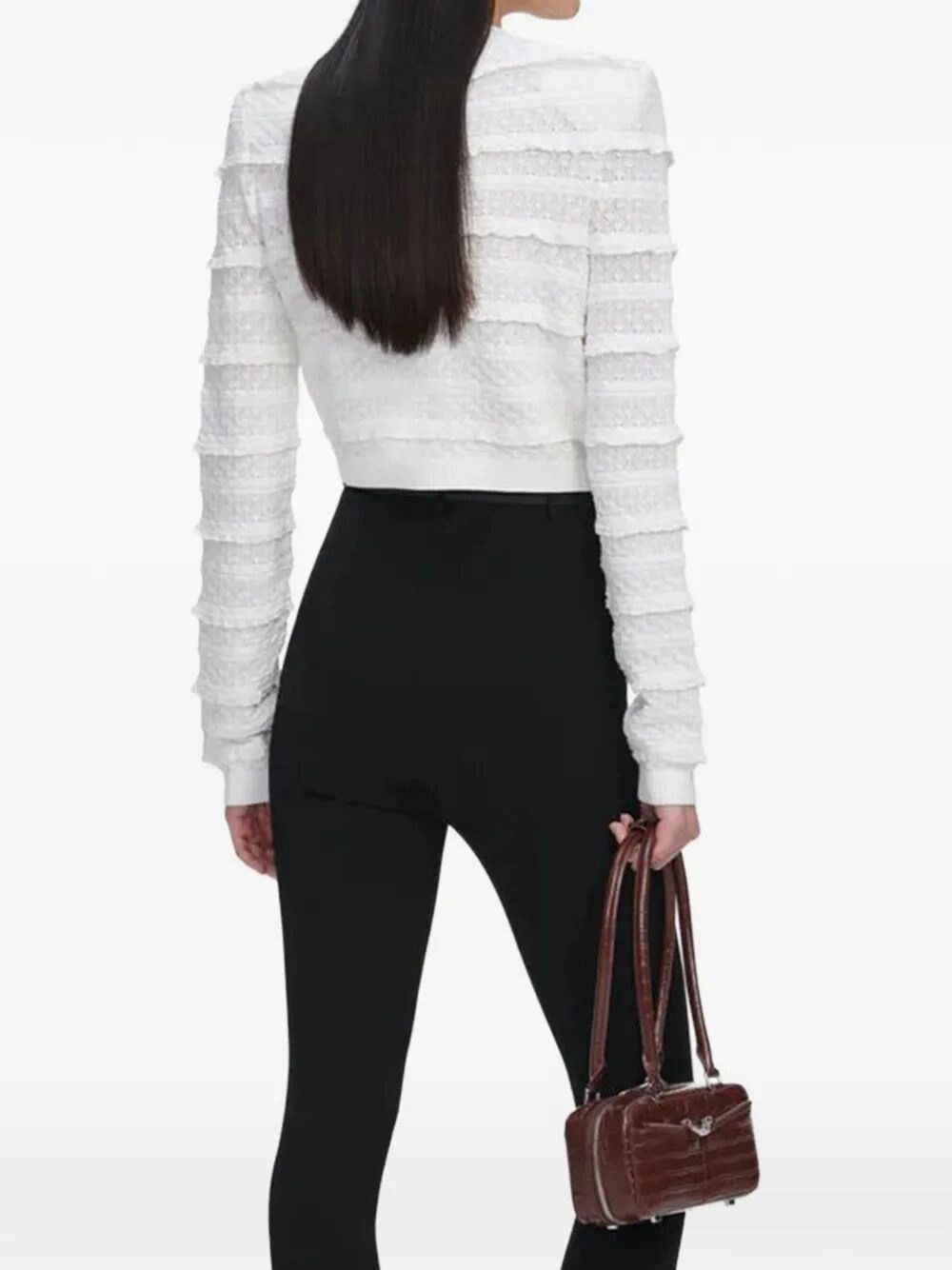 Self-Portrait Pointelle Diamante Cardigan Size M / US 6-8 / IT 42-44 - 5 Thumbnail