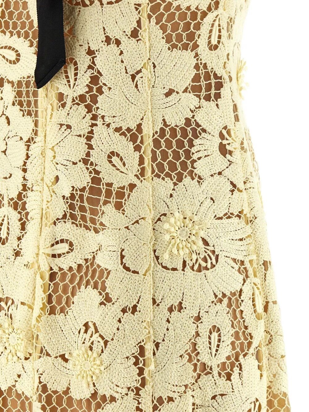 Self-Portrait Crochet Lace Midi Dress Size M / US 6-8 / IT 42-44 - 3 Thumbnail