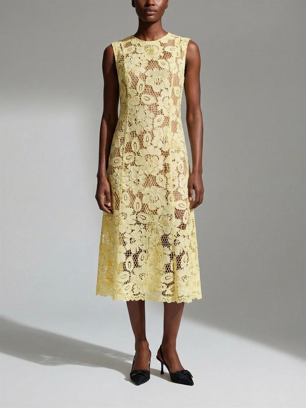 Self-Portrait Crochet Lace Midi Dress Size L / US 10 / IT 46 - 6 Thumbnail