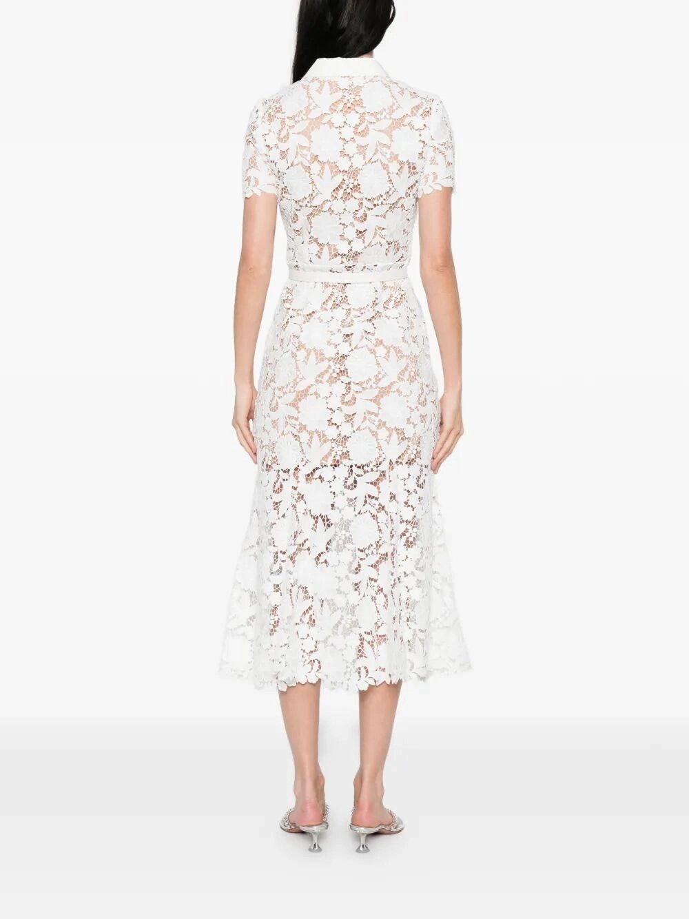 Self-Portrait Lace Collared Midi Dress Size M / US 6-8 / IT 42-44 - 5 Thumbnail