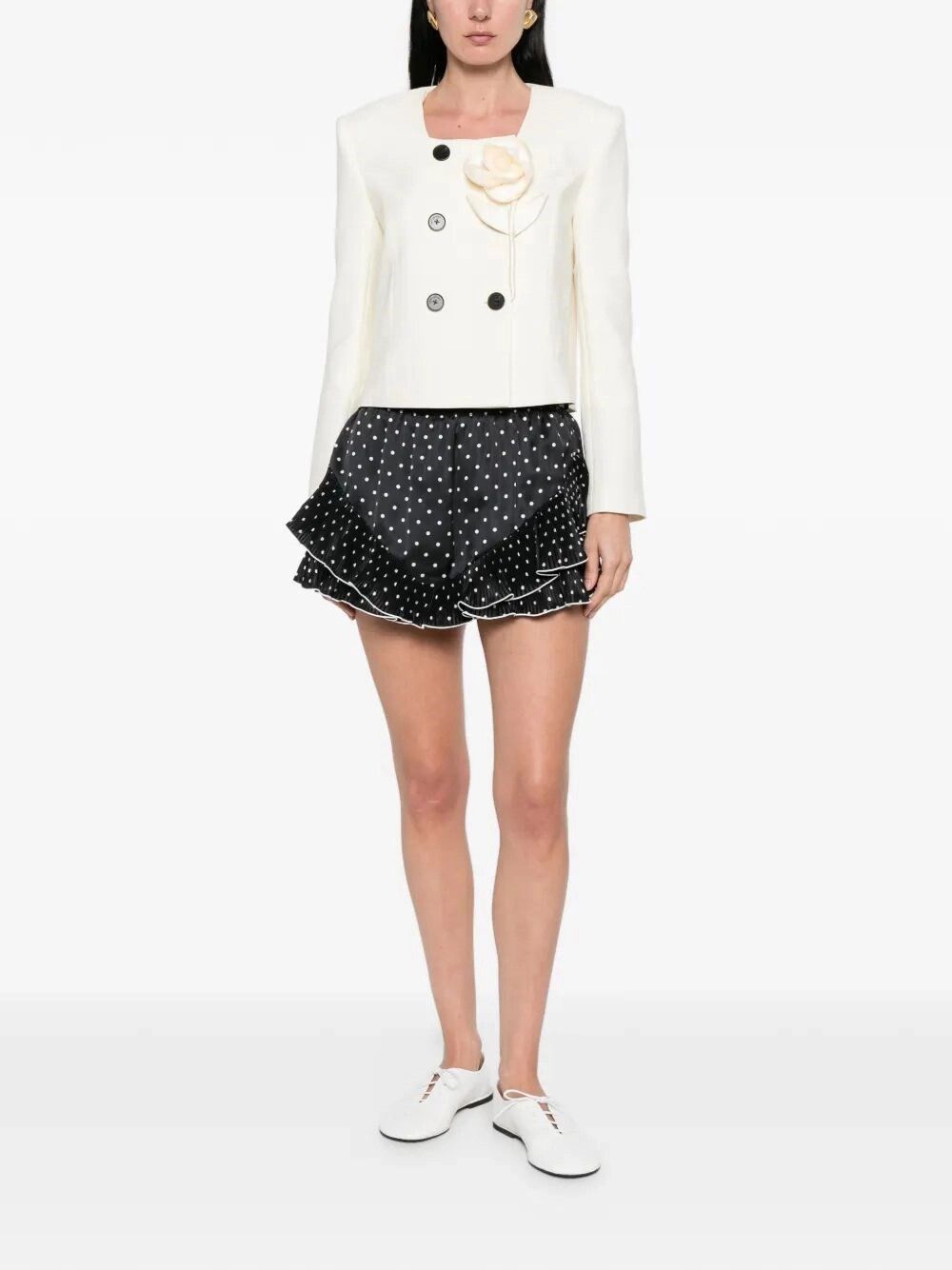 Self-Portrait Polka Dot Frill Mini Skirt Size 28" / US 6 / IT 42 - 2 Thumbnail