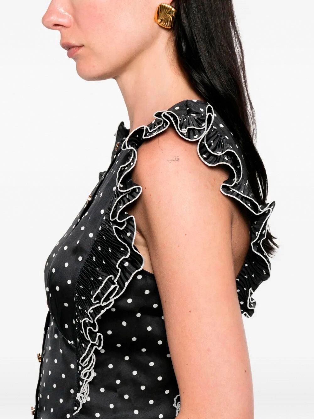 Self-Portrait Polka Dot Frill Top Size S / US 4 / IT 40 - 3 Thumbnail