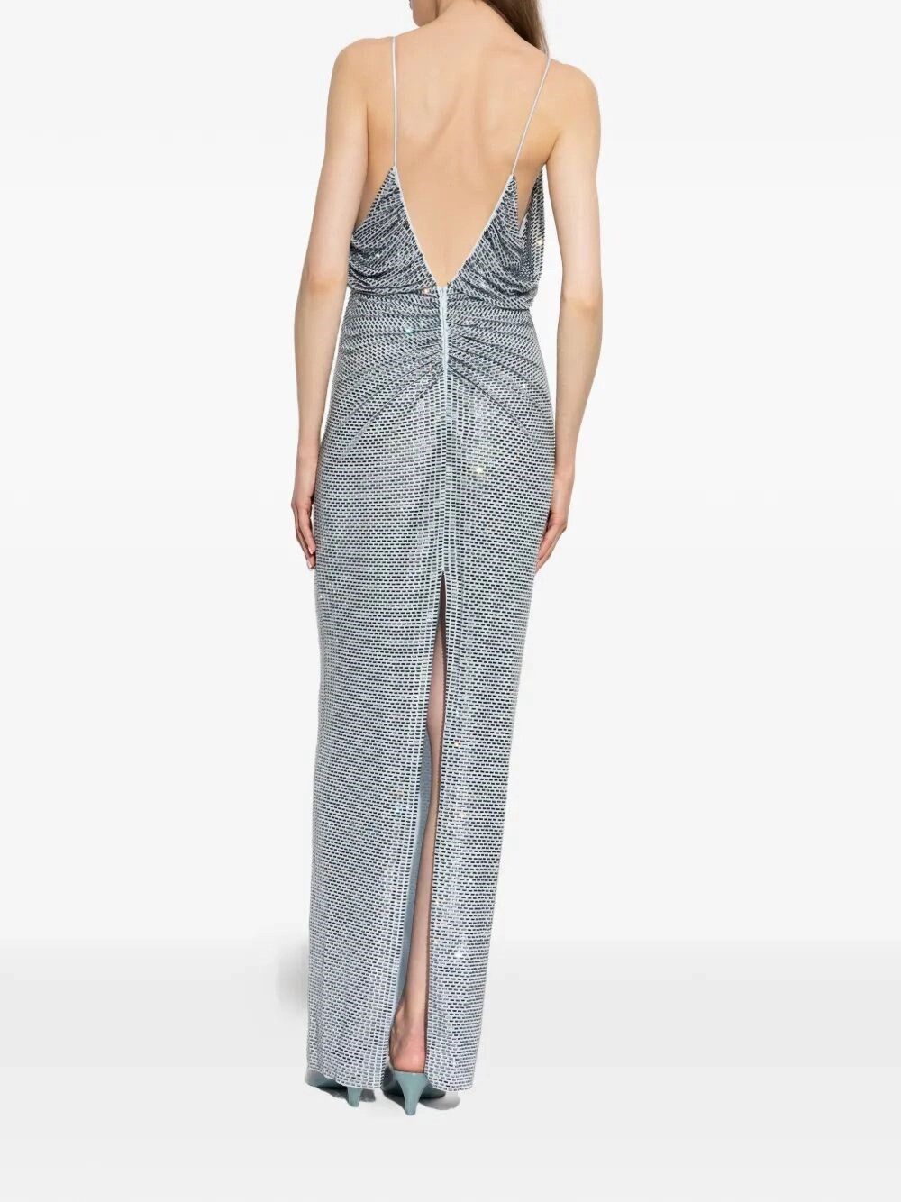 Self-Portrait Rhinestone Mesh Maxi Dress Size S / US 4 / IT 40 - 5 Thumbnail