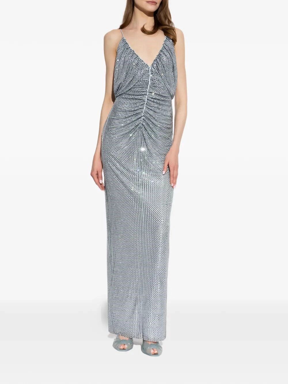 Self-Portrait Rhinestone Mesh Maxi Dress Size S / US 4 / IT 40 - 2 Thumbnail