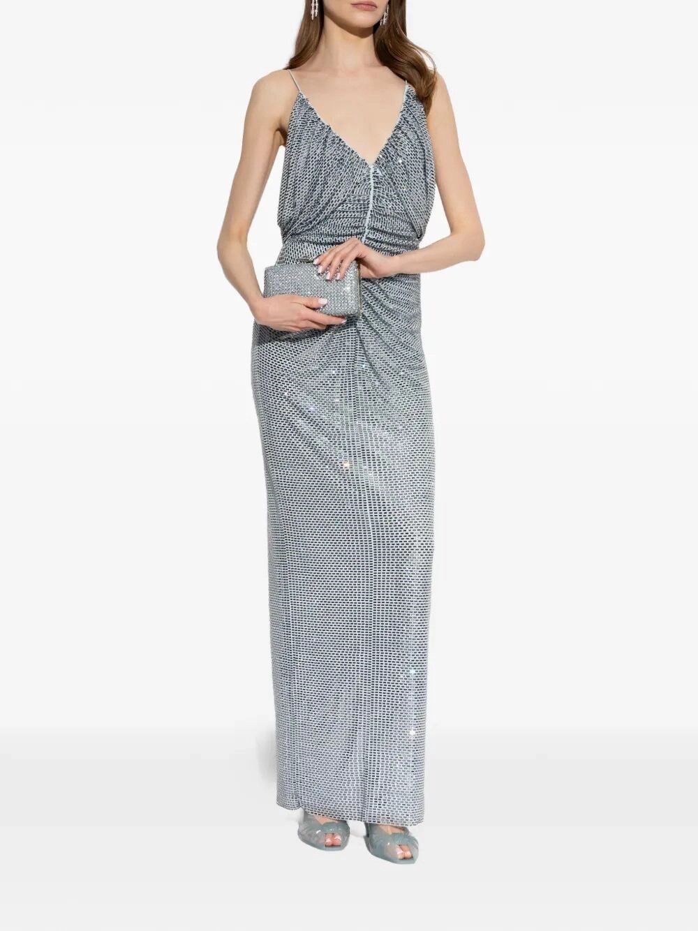 Self-Portrait Rhinestone Mesh Maxi Dress Size S / US 4 / IT 40 - 3 Thumbnail