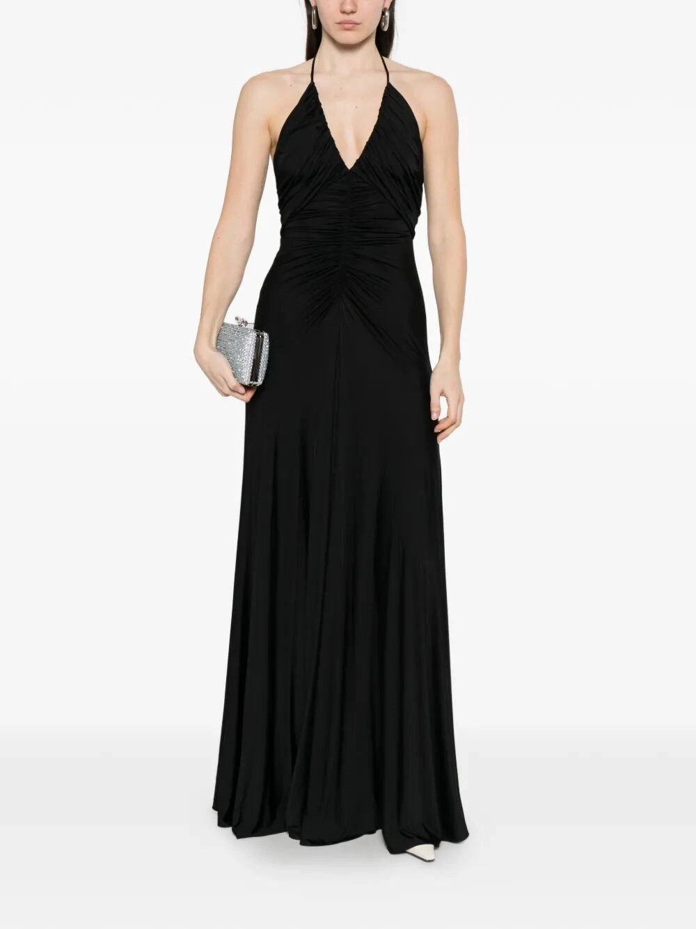Self-Portrait Jersey Gathered Maxi Dress Size M / US 6-8 / IT 42-44 - 2 Thumbnail