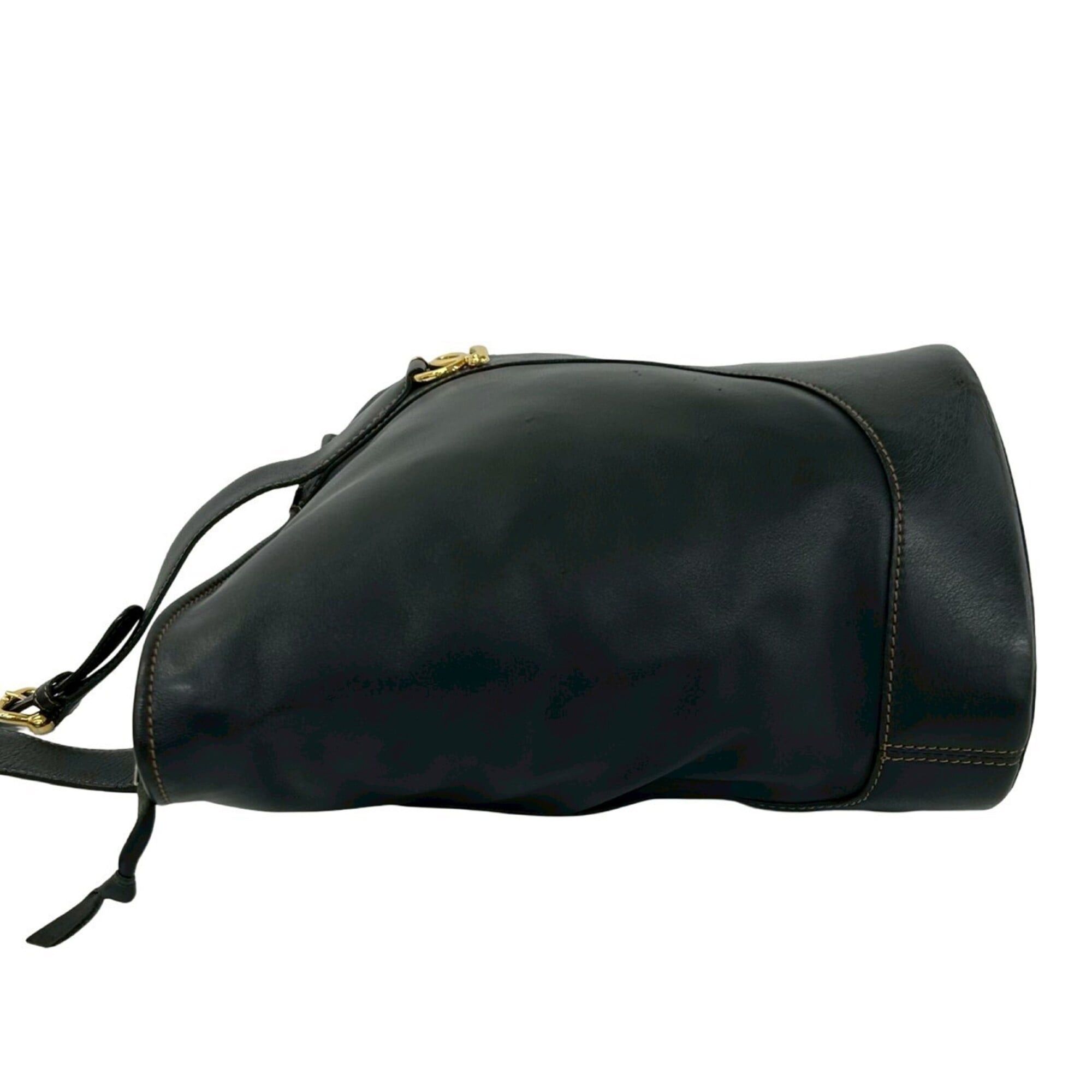 Loewe LOEWE Vintage Anton Leather Shoulder Bag, Sacoche, Crossbody Black 468-3 Size ONE SIZE - 5 Thumbnail