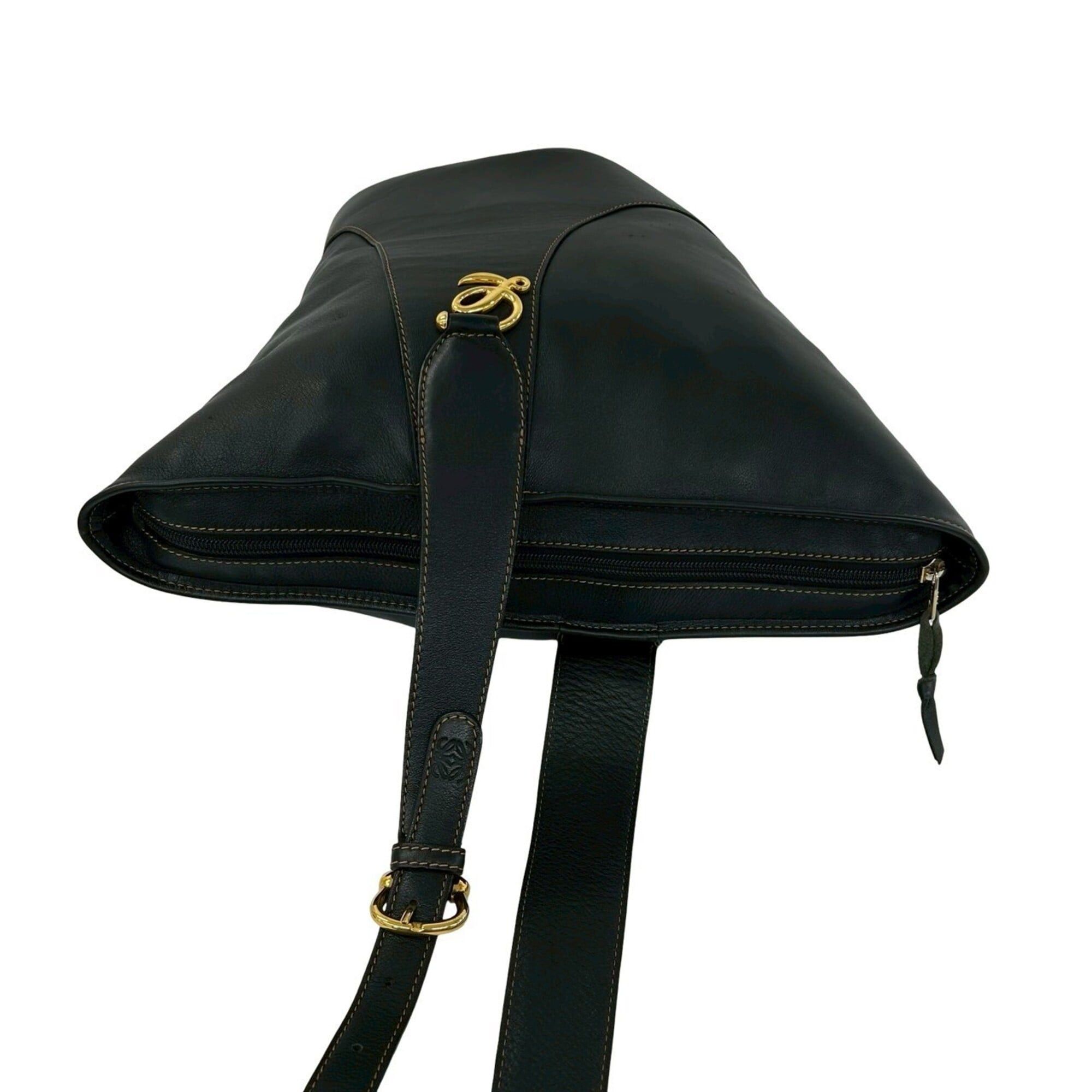 Loewe LOEWE Vintage Anton Leather Shoulder Bag, Sacoche, Crossbody Black 468-3 Size ONE SIZE - 4 Thumbnail