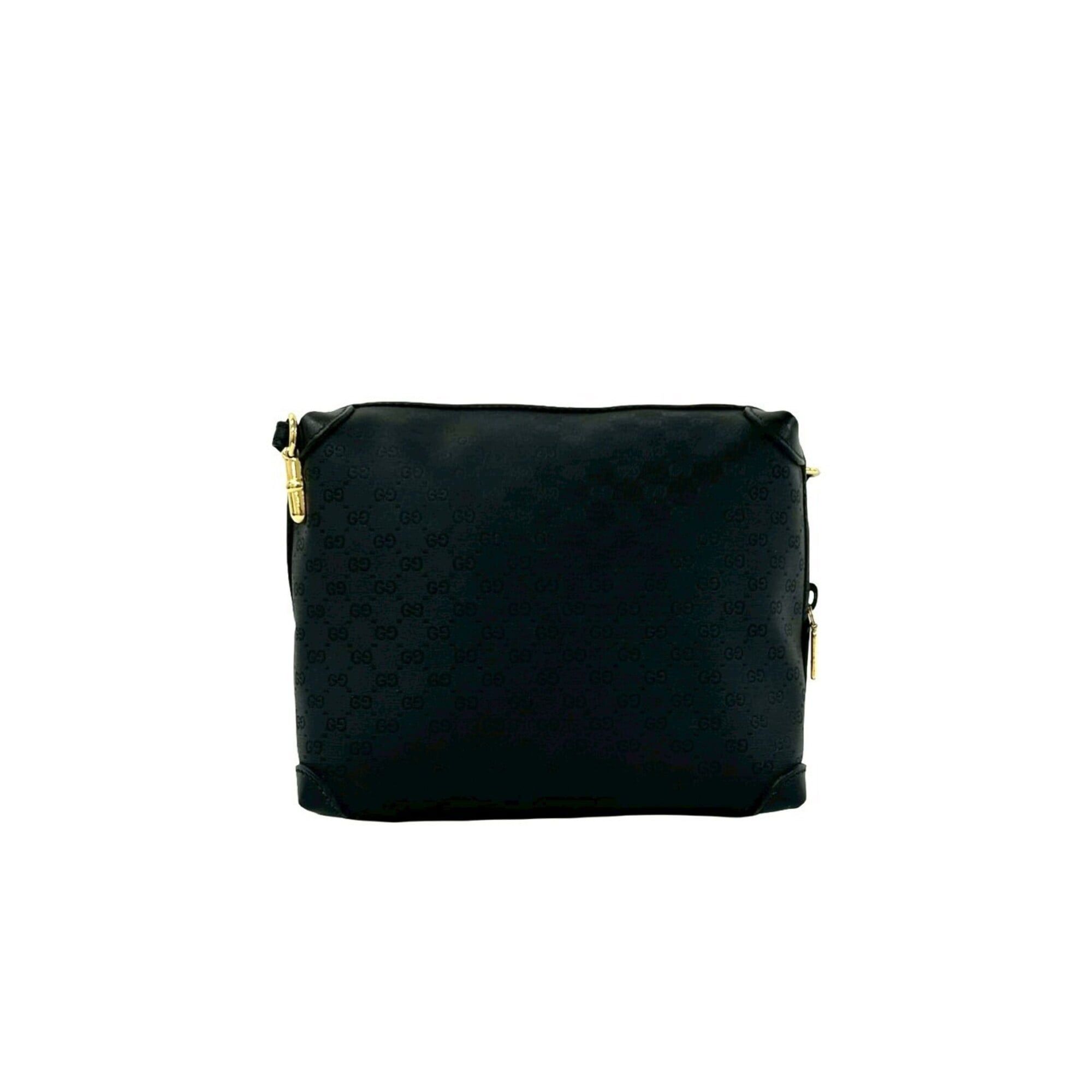 Gucci GUCCI Vintage Micro GG Logo Leather Mini Shoulder Bag/Pouch, Black, 25775 Size ONE SIZE - 3 Thumbnail