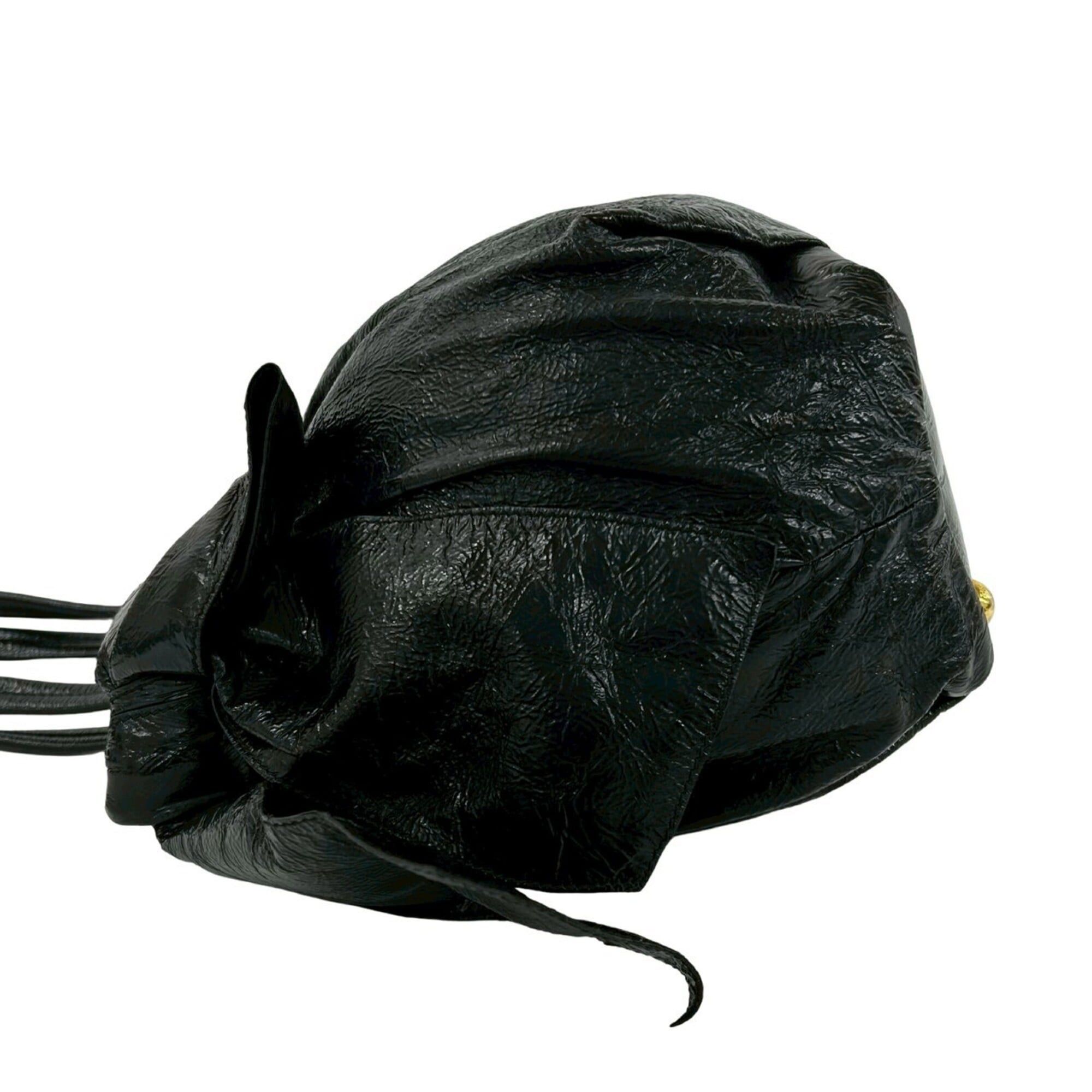 Prada PRADA logo hardware, side ribbon, 2-way leather shoulder bag, handbag, mini tote black l22-4 Size ONE SIZE - 5 Thumbnail