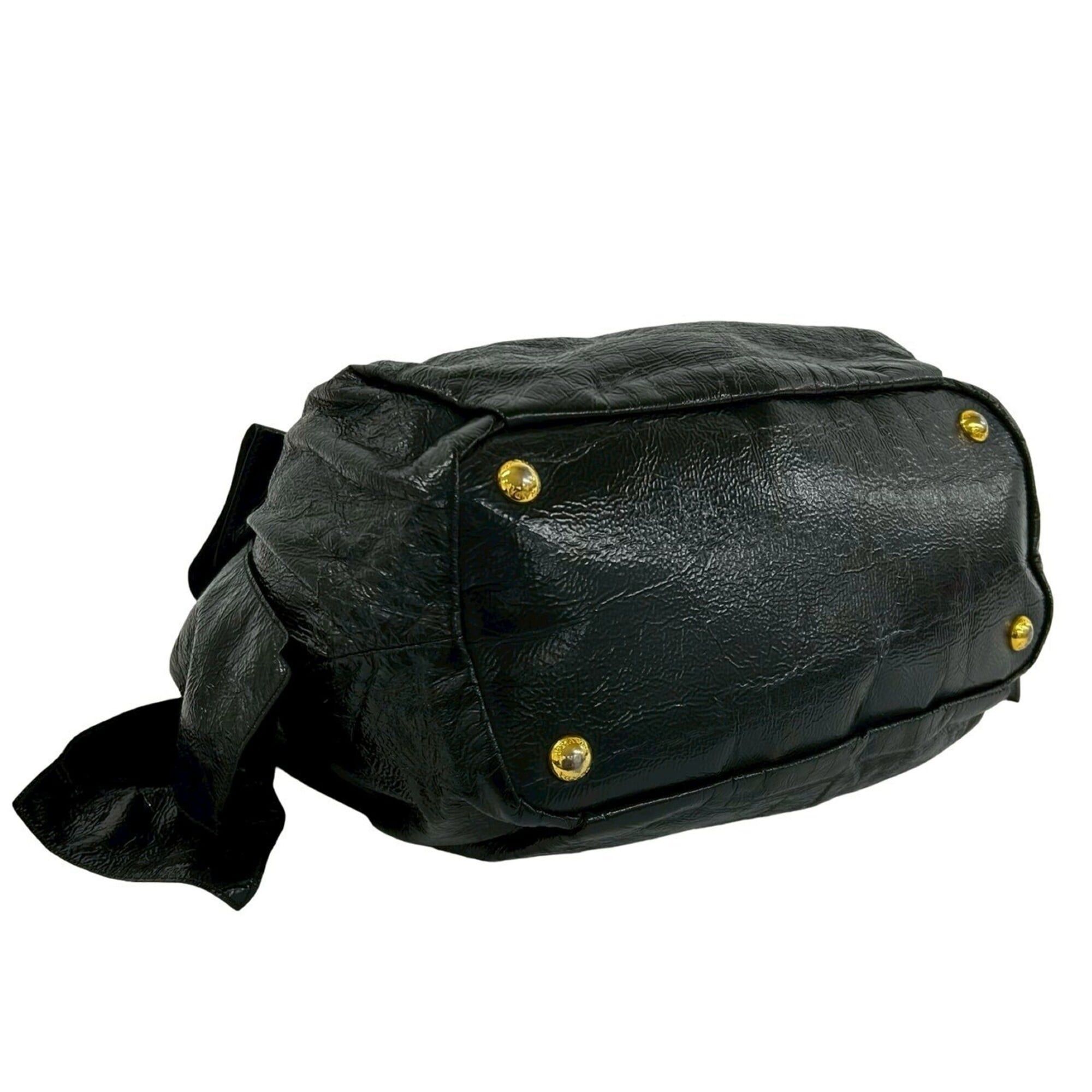 Prada PRADA logo hardware, side ribbon, 2-way leather shoulder bag, handbag, mini tote black l22-4 Size ONE SIZE - 7 Thumbnail