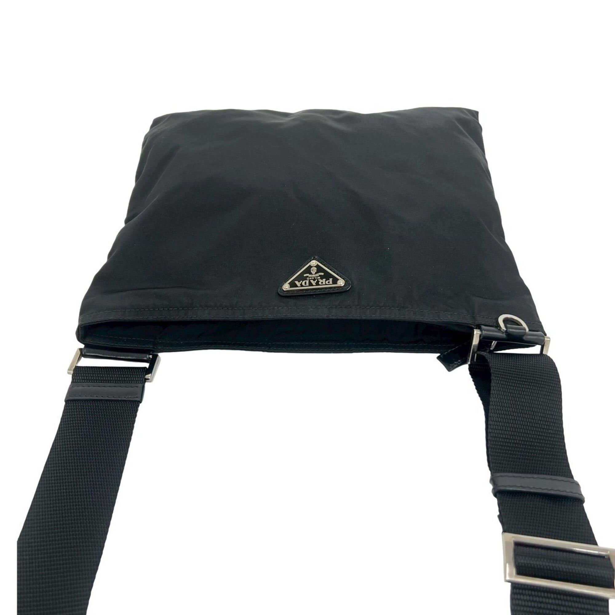 Prada Prada Triangle Logo Hardware Tessuto Nylon Mini Shoulder Bag Handbag Pouch Sacoche Black 237-5 Size ONE SIZE - 4 Thumbnail