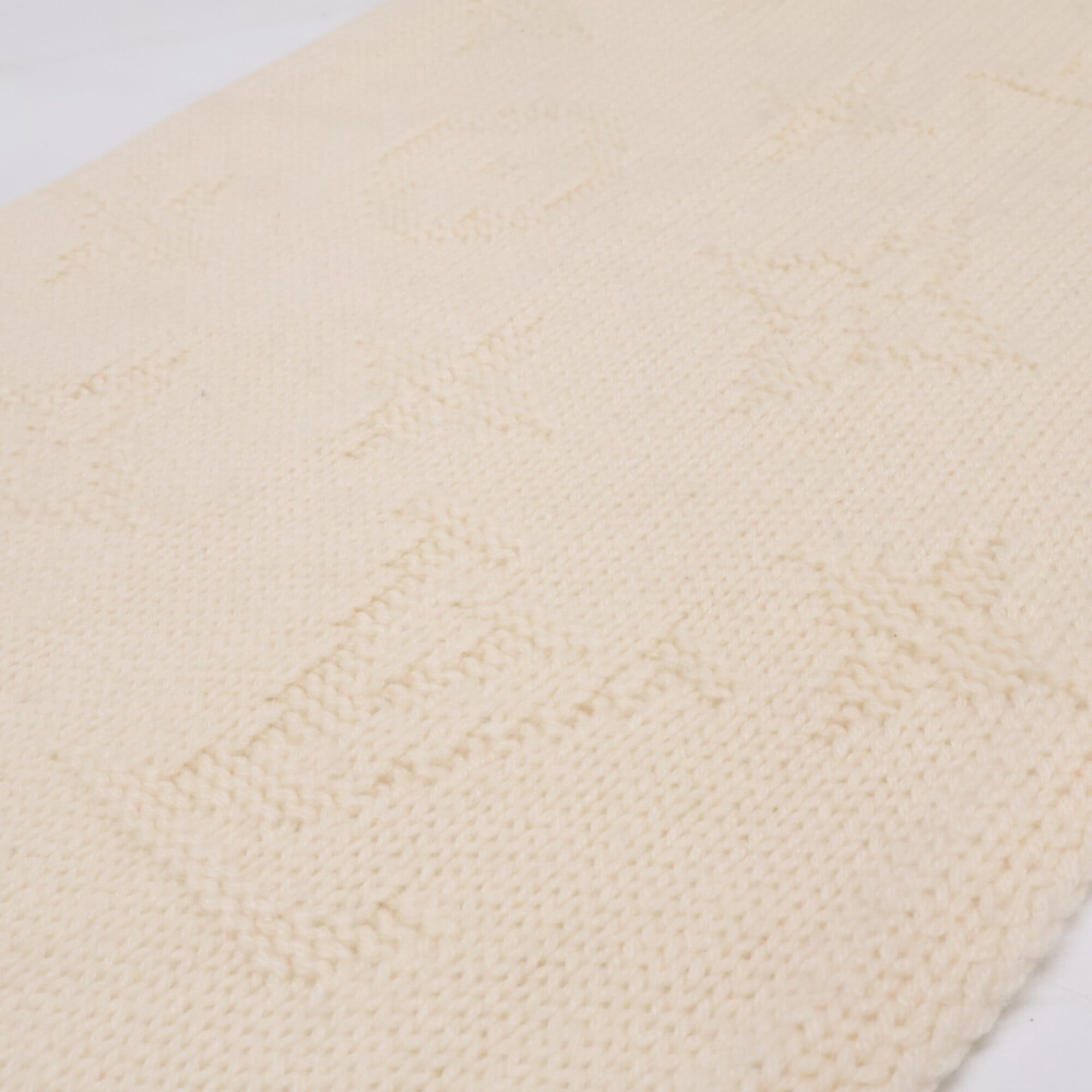 Louis Vuitton LOUIS VUITTON 401910 Mink Fur Pom Cashmere Stole Scarf Ivory Women's Size ONE SIZE - 7 Thumbnail
