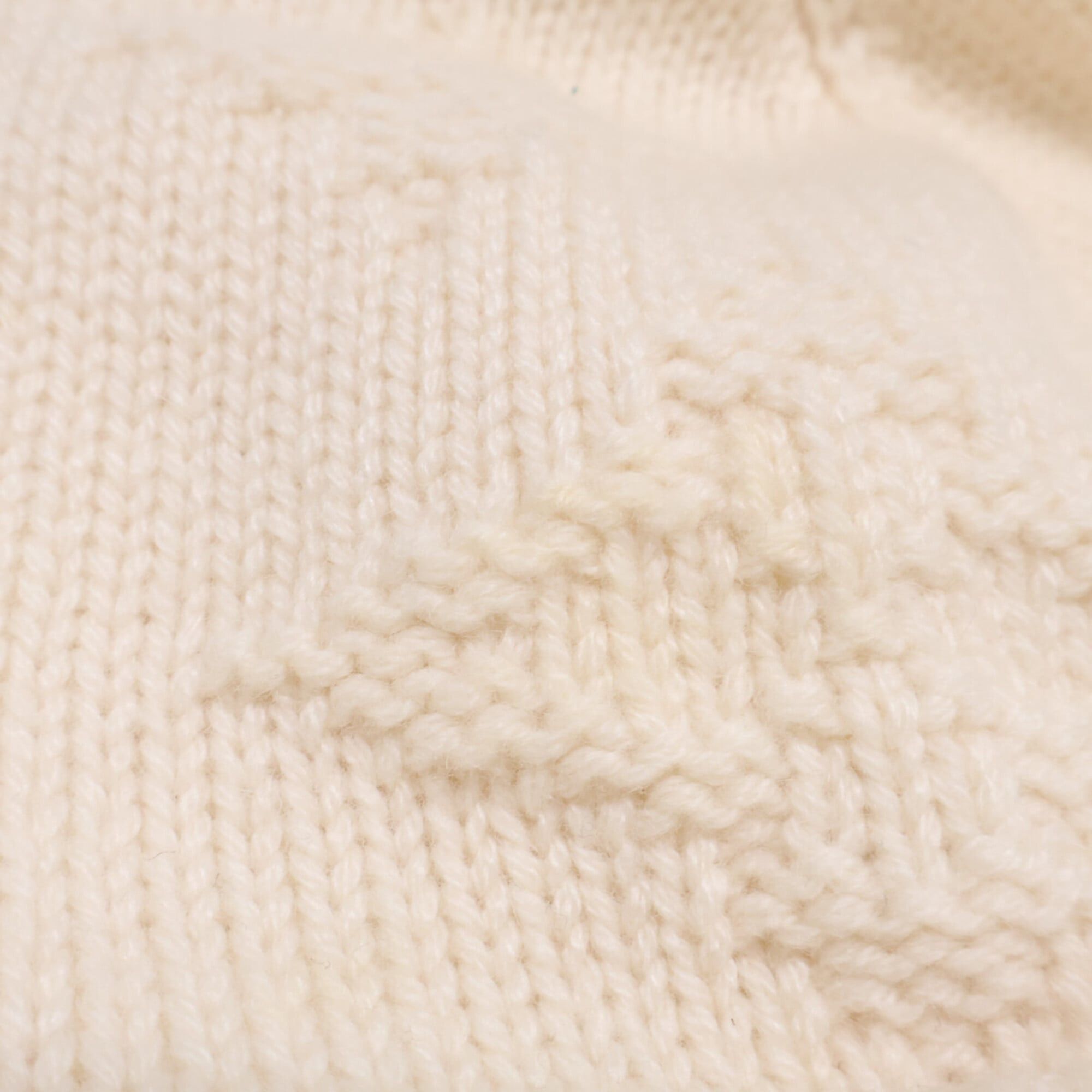 Louis Vuitton LOUIS VUITTON 401910 Logo Mink Fur Cashmere Knit Hat, Ivory, Women's Size ONE SIZE - 8 Thumbnail