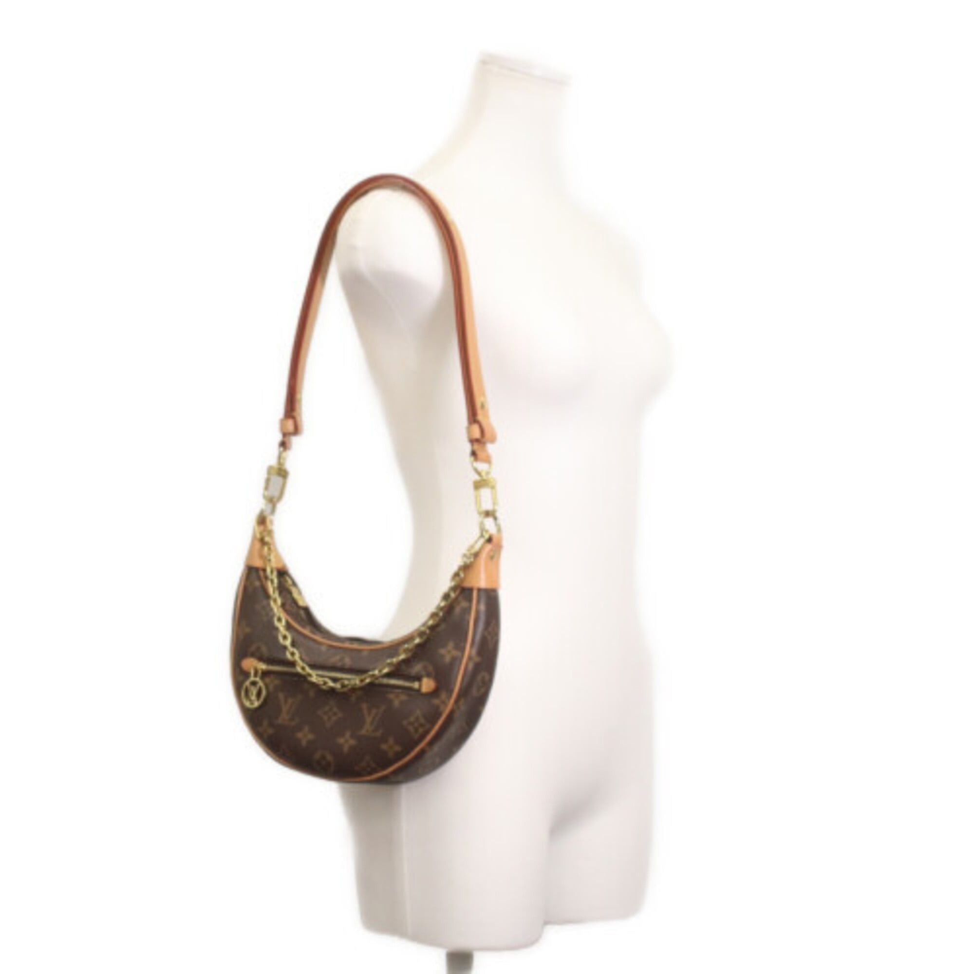 Louis Vuitton LOUIS VUITTON M81098 Monogram Loop Shoulder Bag, Brown with Gold Hardware, Women's Size ONE SIZE - 13 Thumbnail