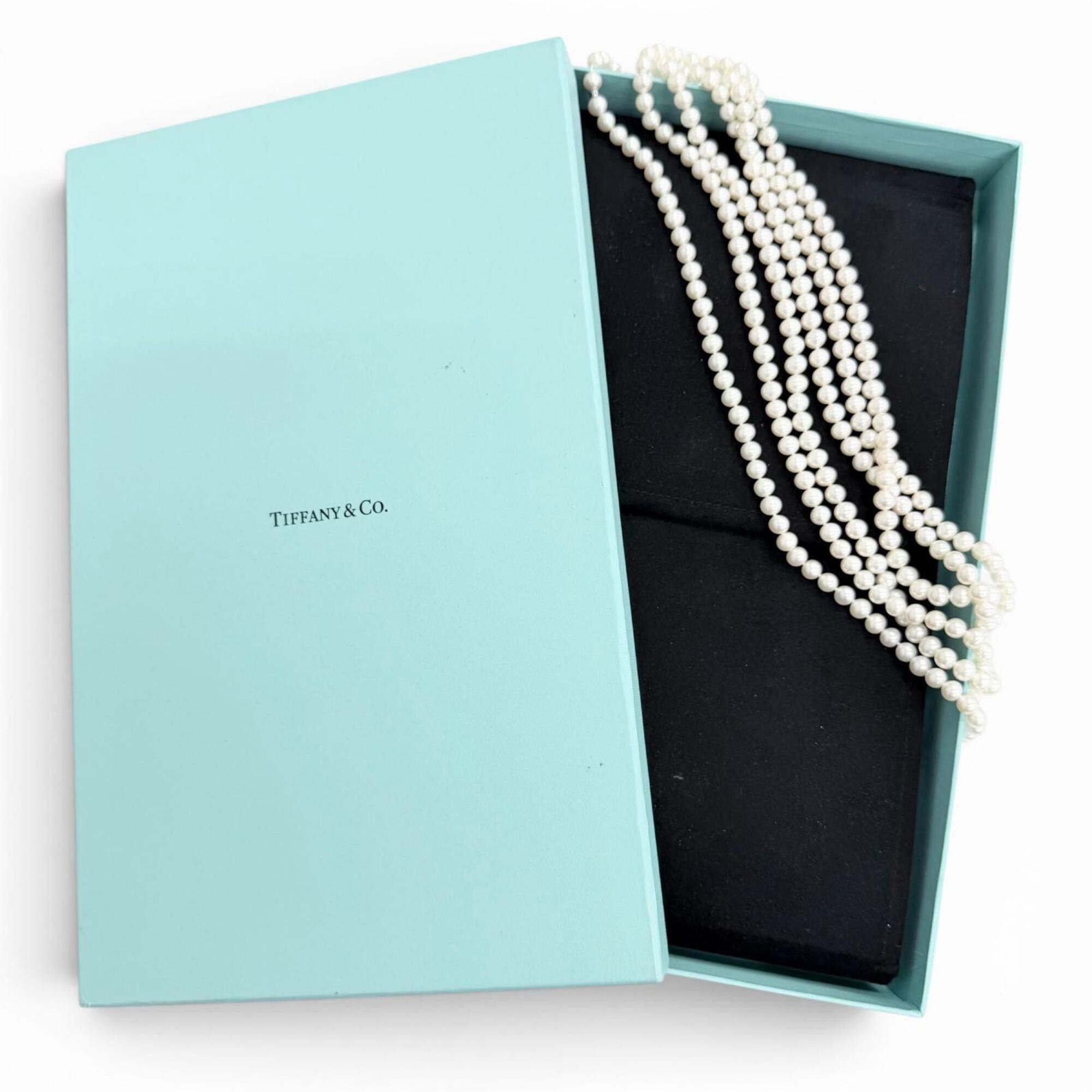 Tiffany & Co. TIFFANY&Co. Tiffany Freshwater Pearl 925 Long Necklace, White, Weight 151.55g, Women's, Highly Recommended ◎ Size ONE SIZE - 2 Thumbnail