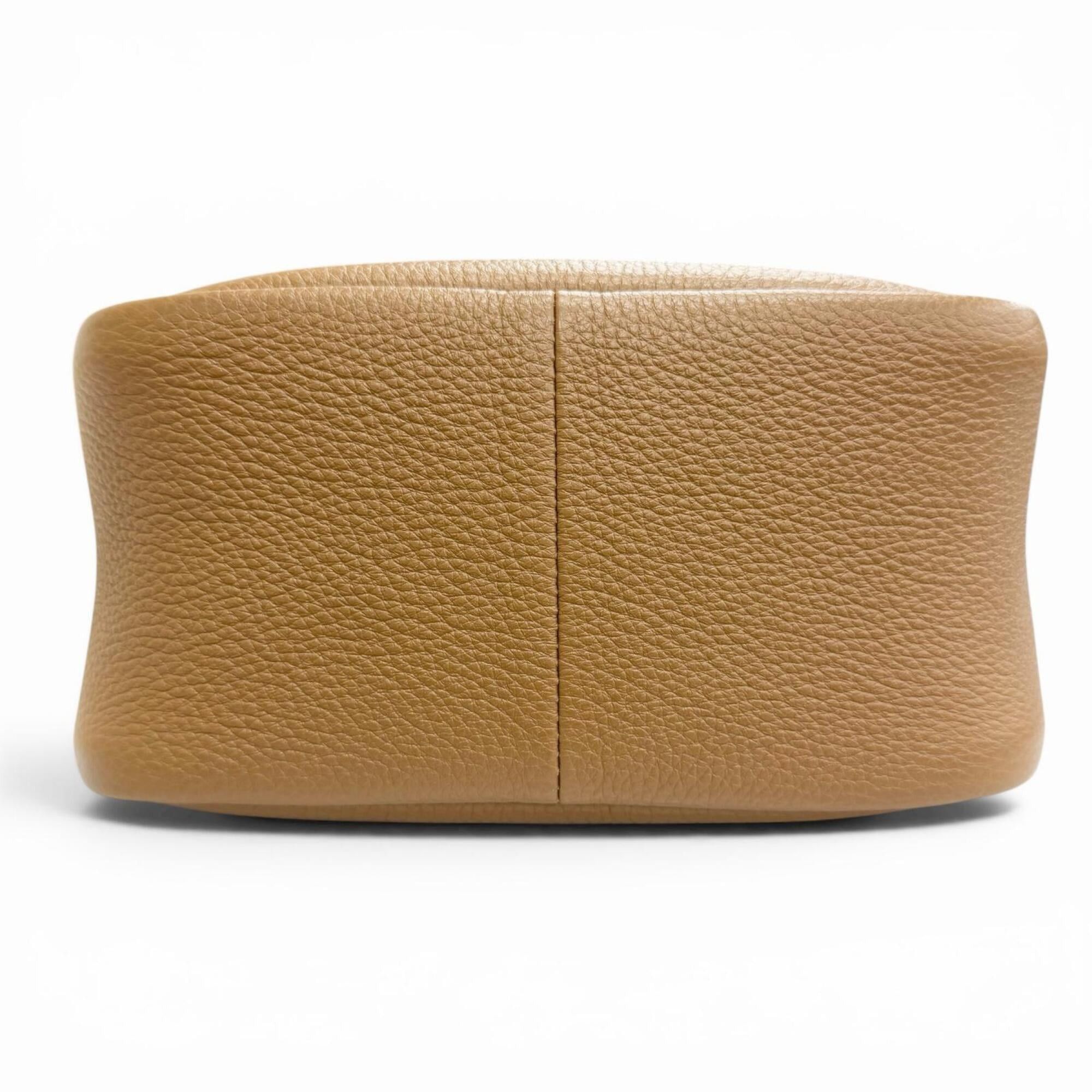 Prada PRADA 1BA349 Mini Handbag, Leather, Metal Lettering Logo, Caramel Brown, Made in Italy, Women's, Very Popular, Highly Recommended ◎ Size ONE SIZE - 4 Thumbnail