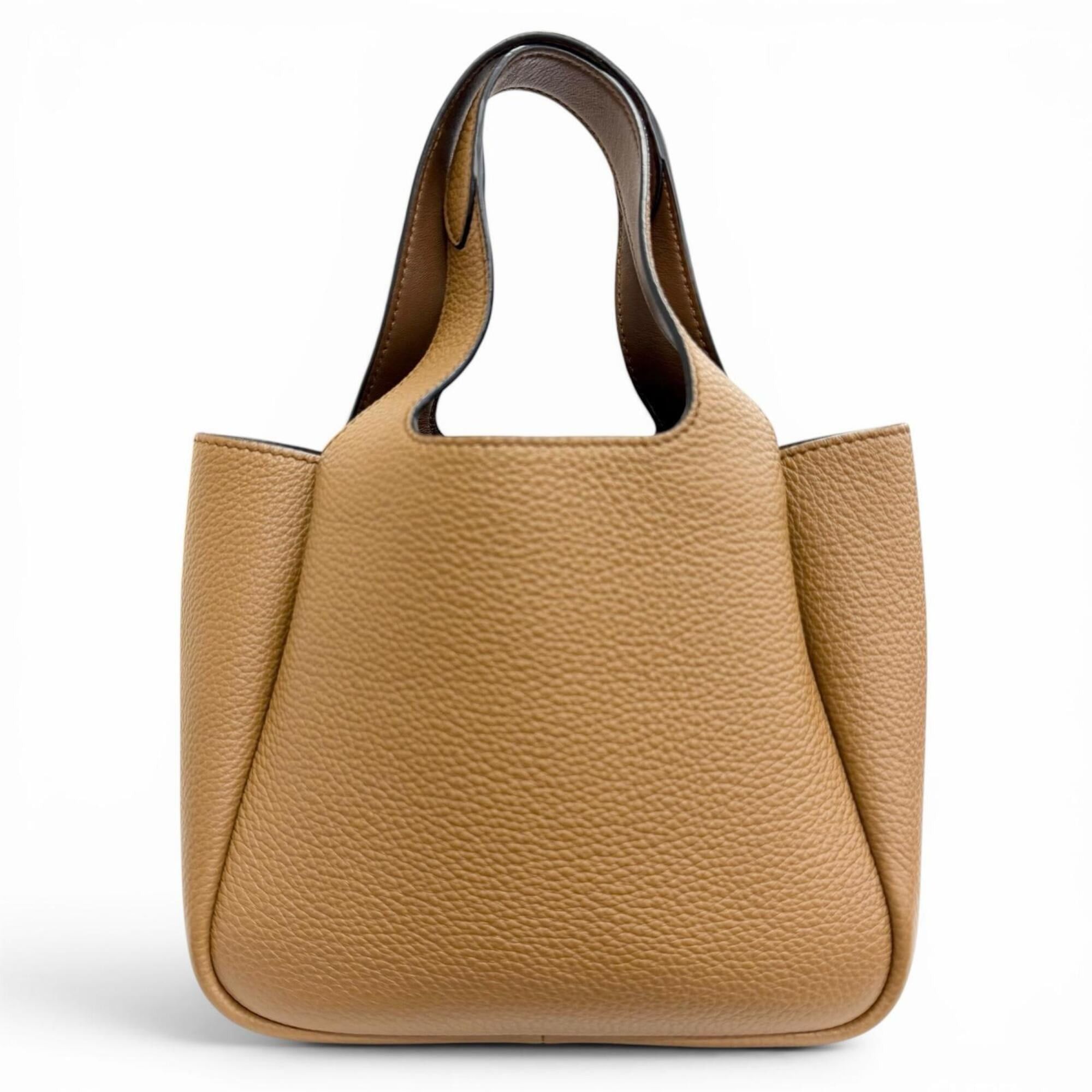 Prada PRADA 1BA349 Mini Handbag, Leather, Metal Lettering Logo, Caramel Brown, Made in Italy, Women's, Very Popular, Highly Recommended ◎ Size ONE SIZE - 2 Thumbnail