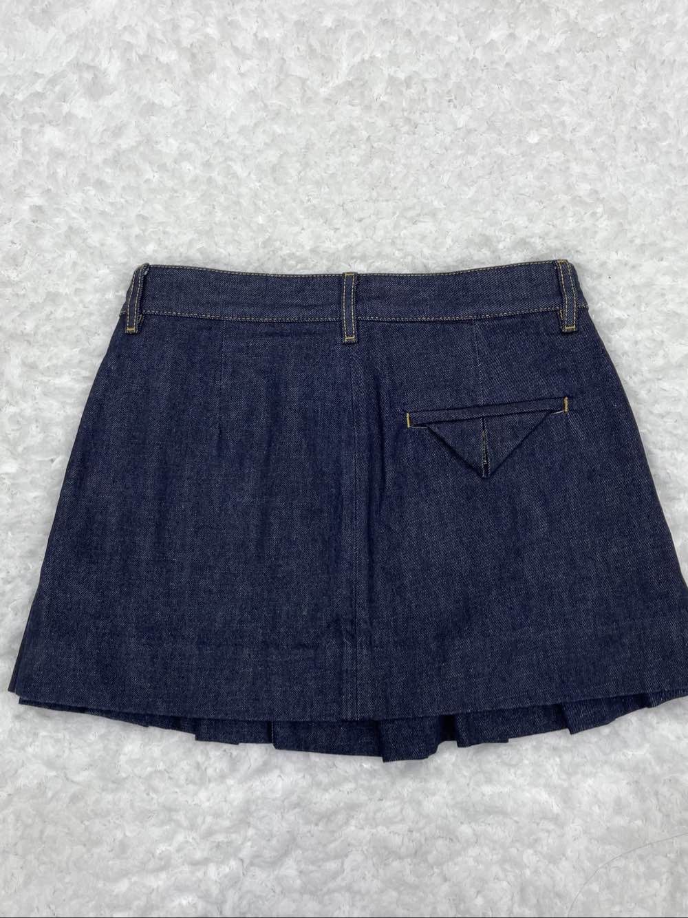 Bottega Veneta Bottega Veneta Pleated Denim Mini Skirt Size 34 Size 24" / US 00 / IT 34 - 2 Thumbnail