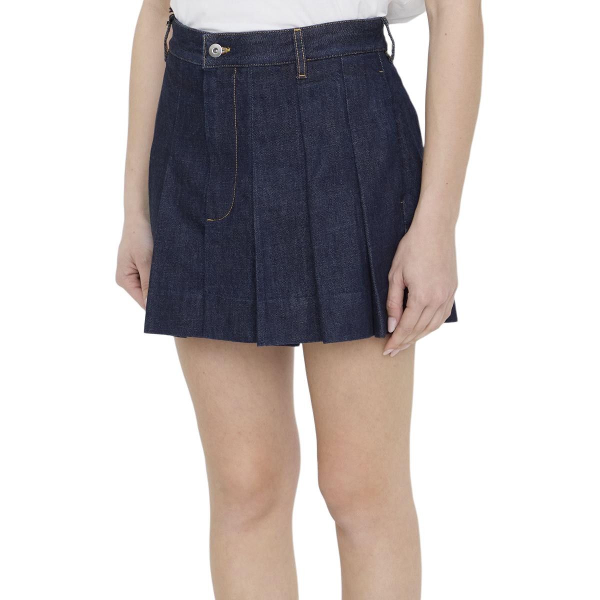 Bottega Veneta Bottega Veneta Pleated Denim Mini Skirt Size 34 Size 24" / US 00 / IT 34 - 7 Thumbnail
