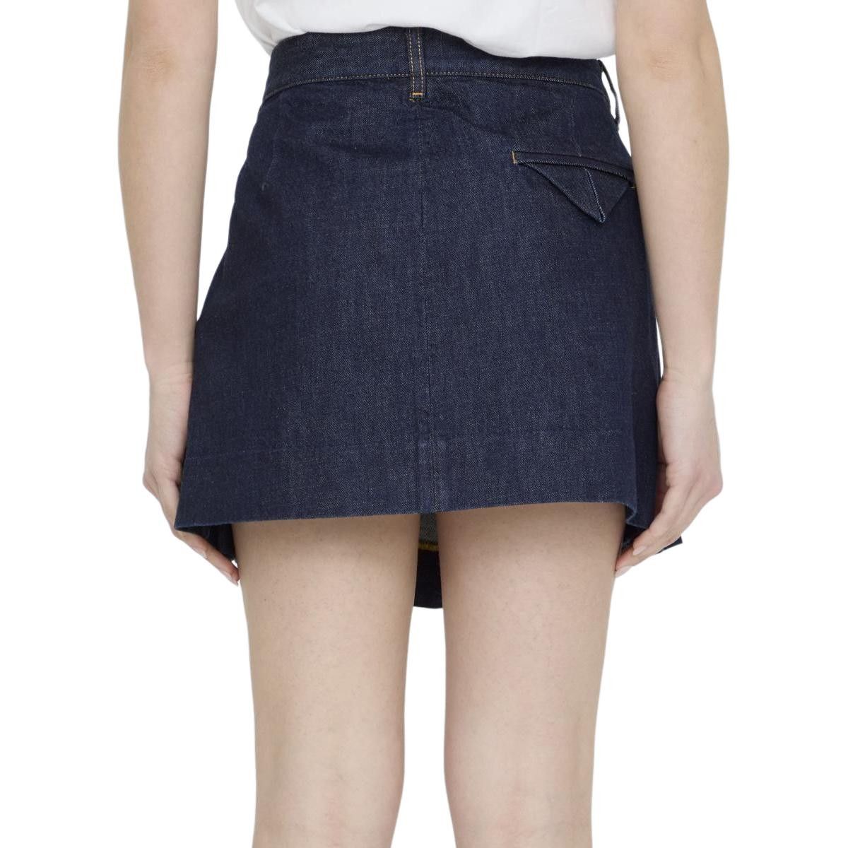 Bottega Veneta Bottega Veneta Pleated Denim Mini Skirt Size 34 Size 24" / US 00 / IT 34 - 6 Thumbnail