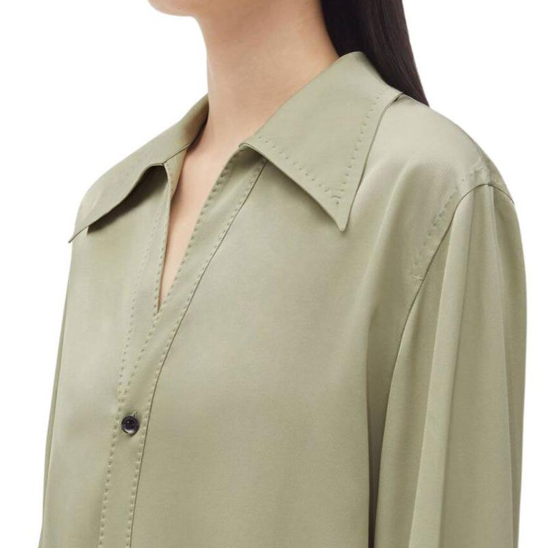 Bottega Veneta Bottega Veneta Green Button Up Shirt Size 36 Size XS / US 0-2 / IT 36-38 - 9 Thumbnail
