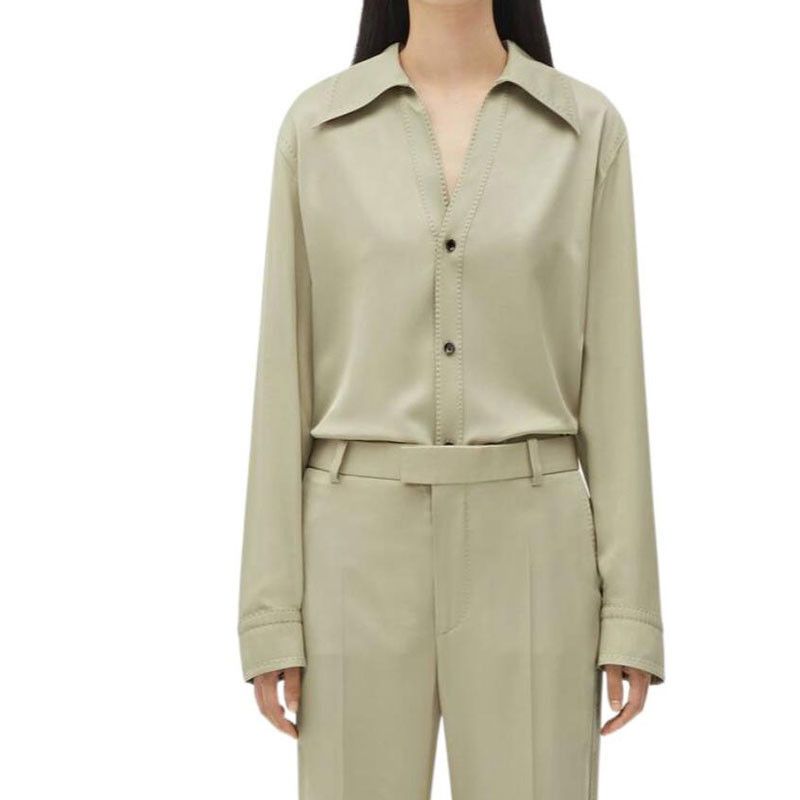 Bottega Veneta Bottega Veneta Green Button Up Shirt Size 36 Size XS / US 0-2 / IT 36-38 - 6 Thumbnail