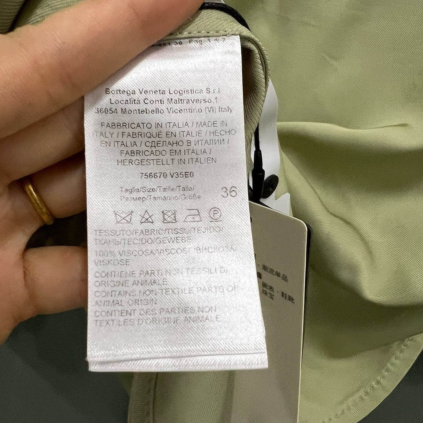 Bottega Veneta Bottega Veneta Green Button Up Shirt Size 36 Size XS / US 0-2 / IT 36-38 - 4 Thumbnail