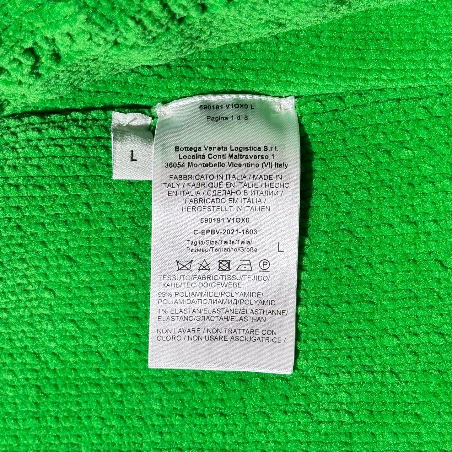 Bottega Veneta Bottega Veneta Green Textured Cardigan Size L Size US L / EU 52-54 / 3 - 4 Thumbnail