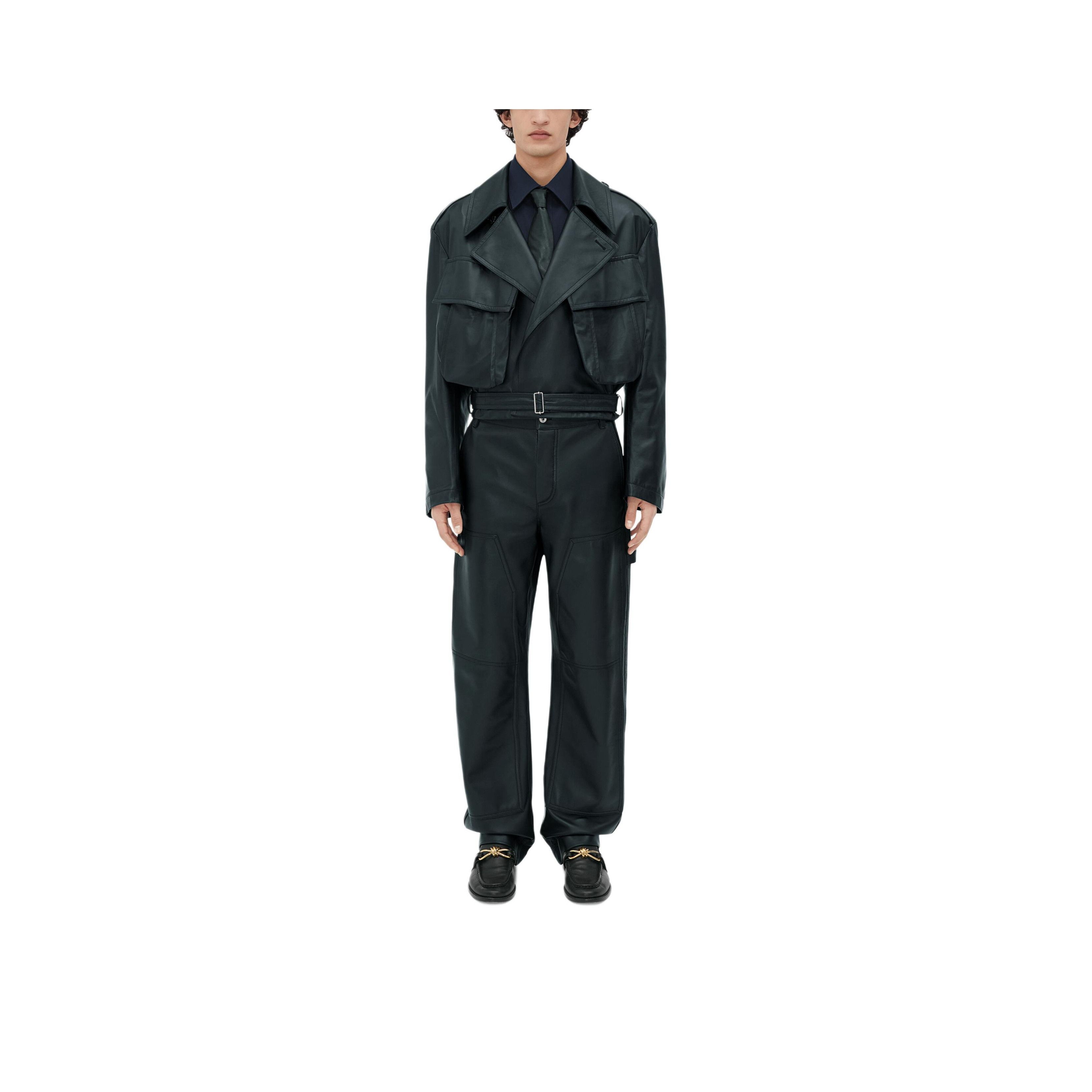 Bottega Veneta Bottega Veneta Belted Leather Jacket Size S Size US S / EU 44-46 / 1 - 7 Thumbnail