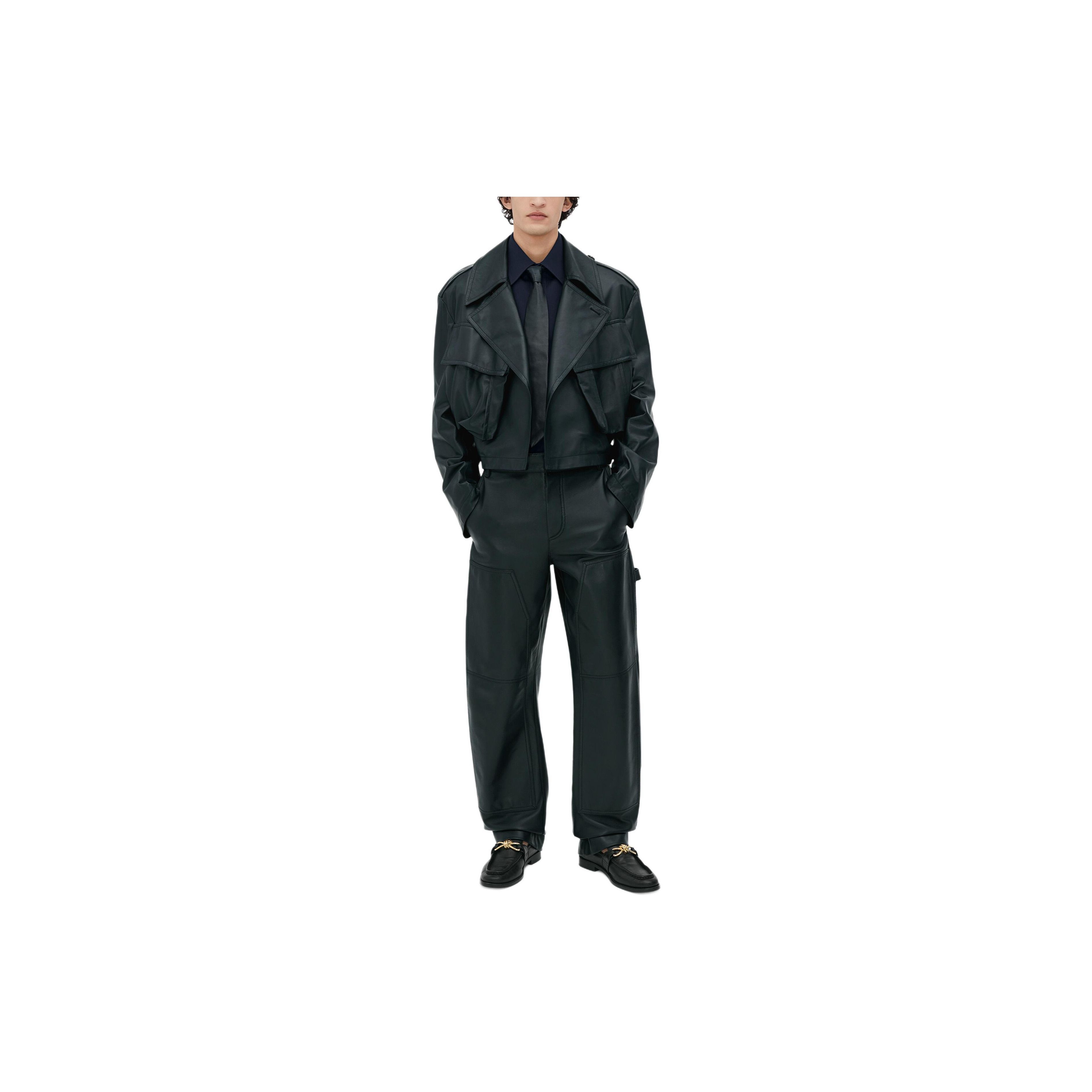 Bottega Veneta Bottega Veneta Belted Leather Jacket Size S Size US S / EU 44-46 / 1 - 8 Thumbnail
