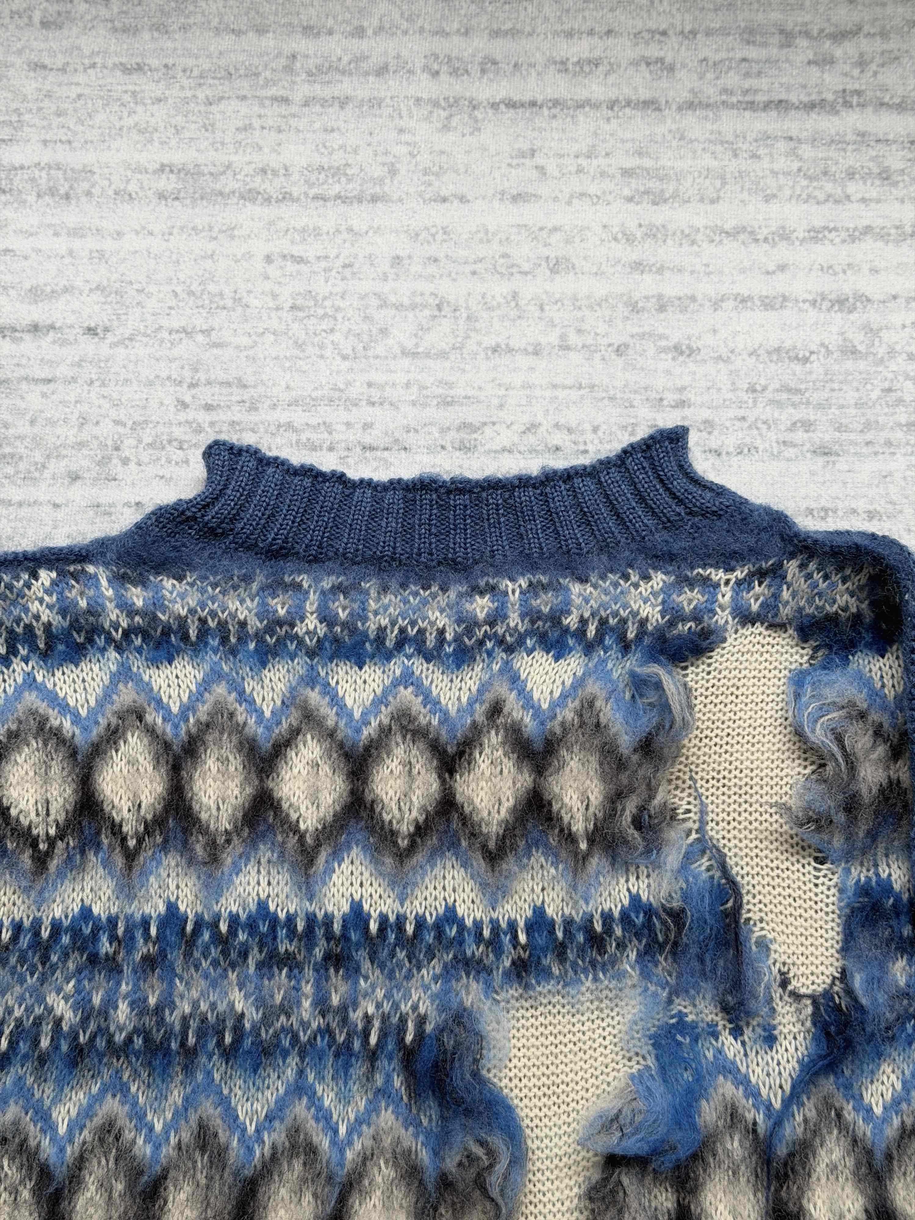 Maison Margiela Maison Margiela Distressed Diamond Sweater Size S Size S / US 4 / IT 40 - 5 Thumbnail