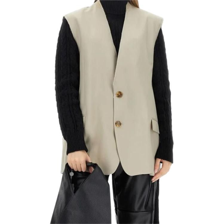 MM6 MM6 Maison Margiela Beige Sleeveless Vest Size S Size S / US 4 / IT 40 - 16 Thumbnail