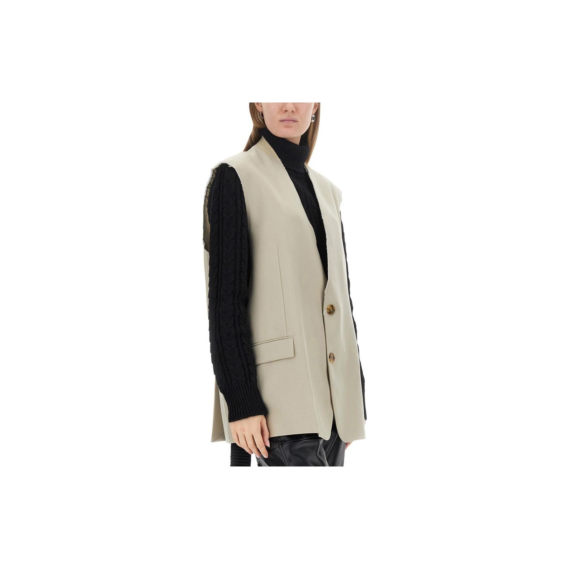 MM6 MM6 Maison Margiela Beige Sleeveless Vest Size S Size S / US 4 / IT 40 - 15 Thumbnail
