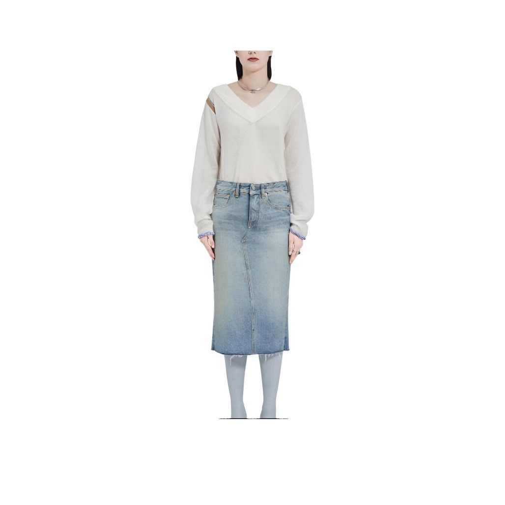 MM6 MM6 Maison Margiela Denim Midi Skirt Size 38 Size 26" / US 2 / IT 38 - 8 Thumbnail