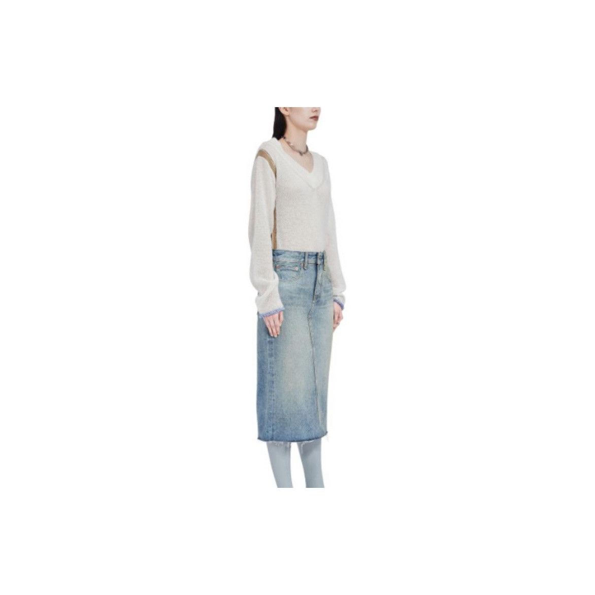 MM6 MM6 Maison Margiela Denim Midi Skirt Size 38 Size 26" / US 2 / IT 38 - 10 Thumbnail