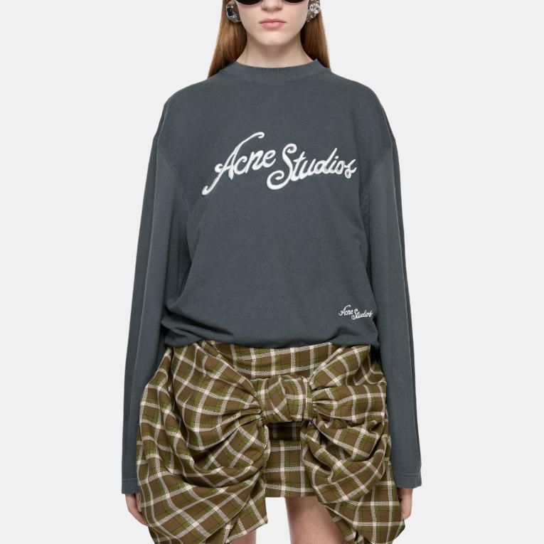 Acne Studios Acne Studios Logo Long Sleeve T-Shirt Size M Size US M / EU 48-50 / 2 - 9 Thumbnail